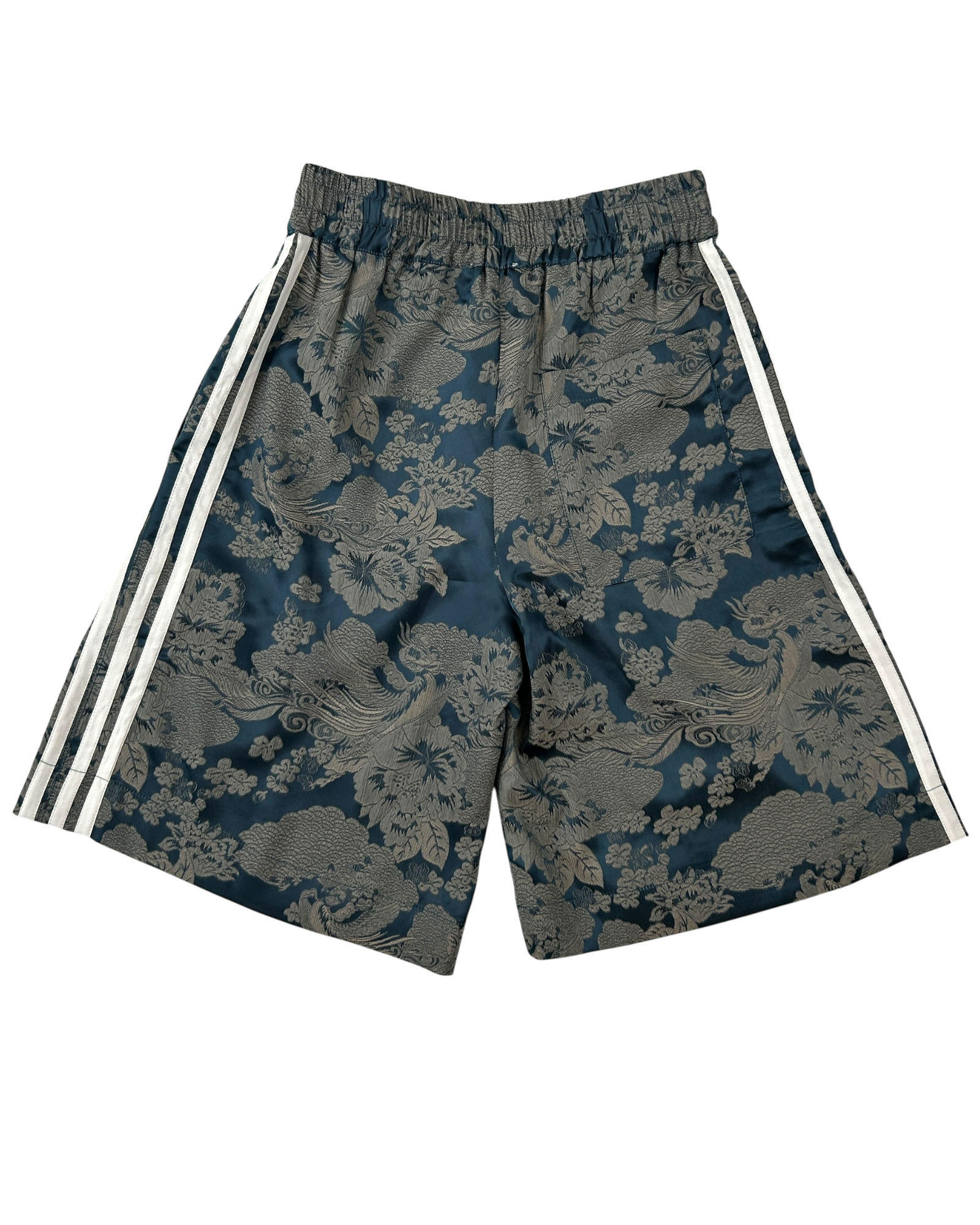 MUSE THE LABEL 'Seb' Dragon Jacquard Satin Shorts