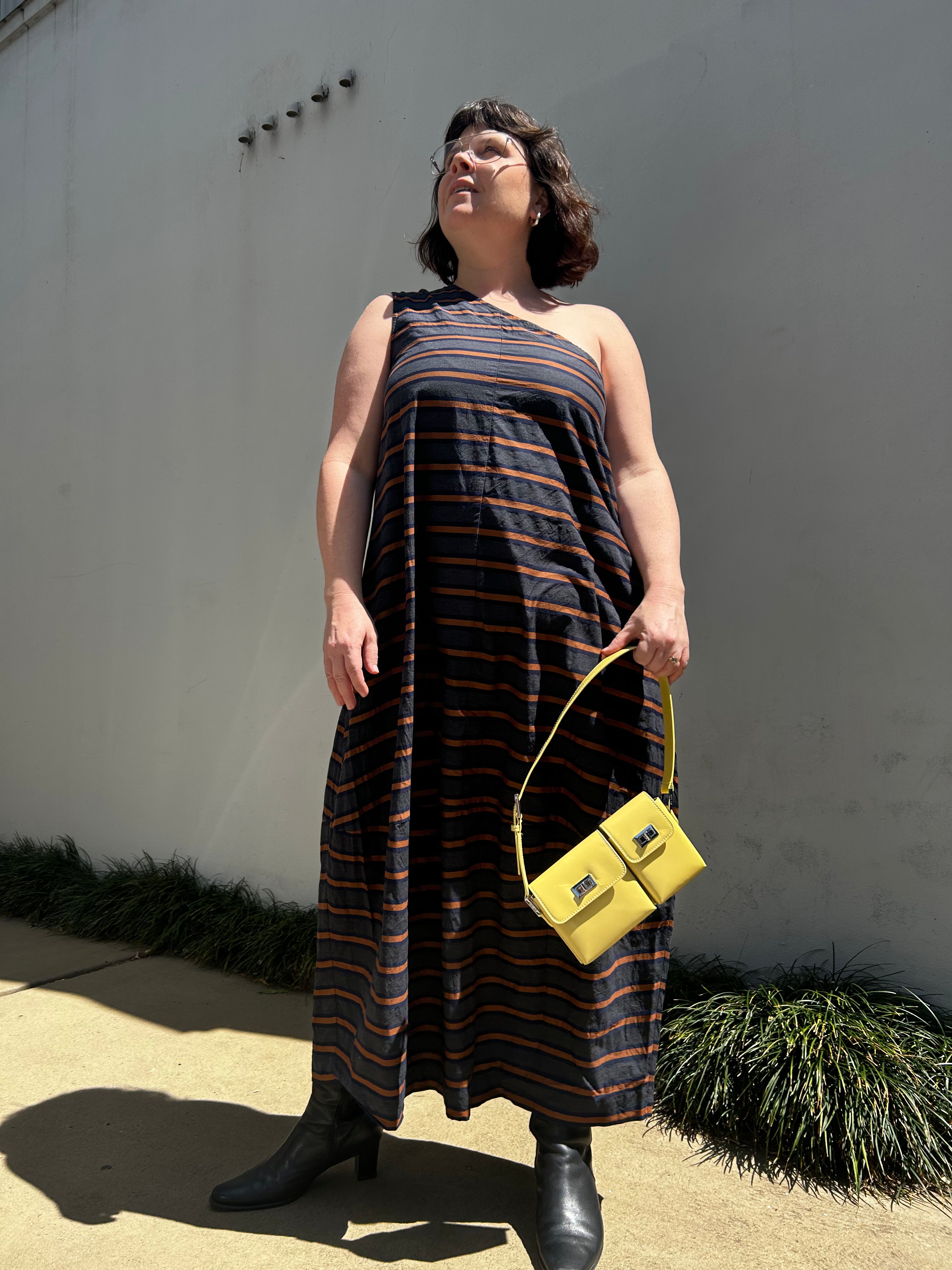 ALPHA60 One Shoulder Maxi Dress