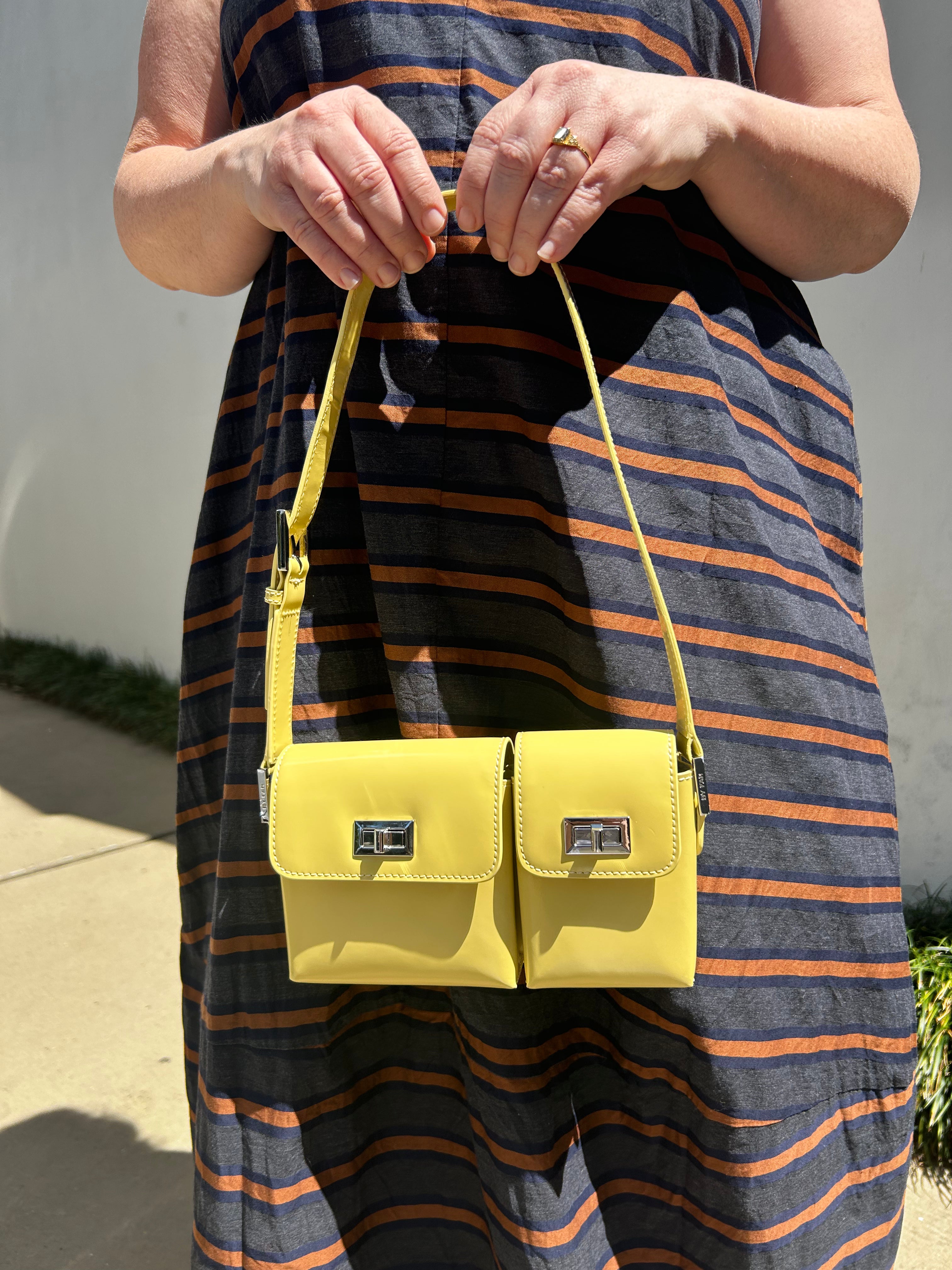 BY FAR 'Billy' Yellow Shoulder Bag