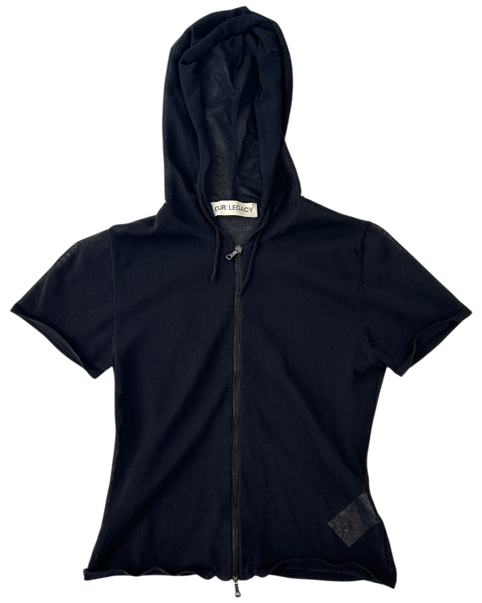 OUR LEGACY Fine Knit Short Sleeve Zip Hoodie