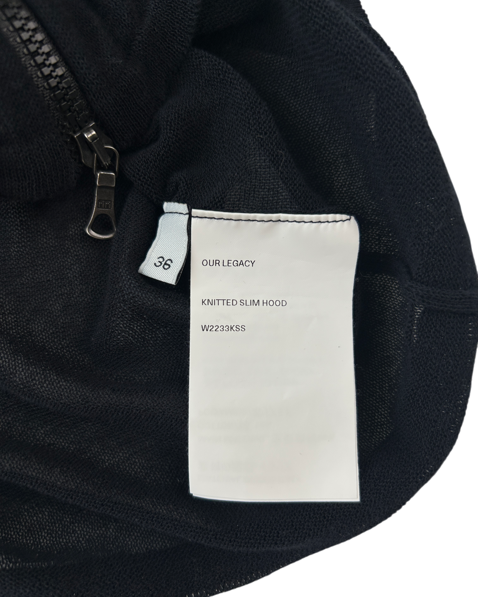 OUR LEGACY Fine Knit Short Sleeve Zip Hoodie