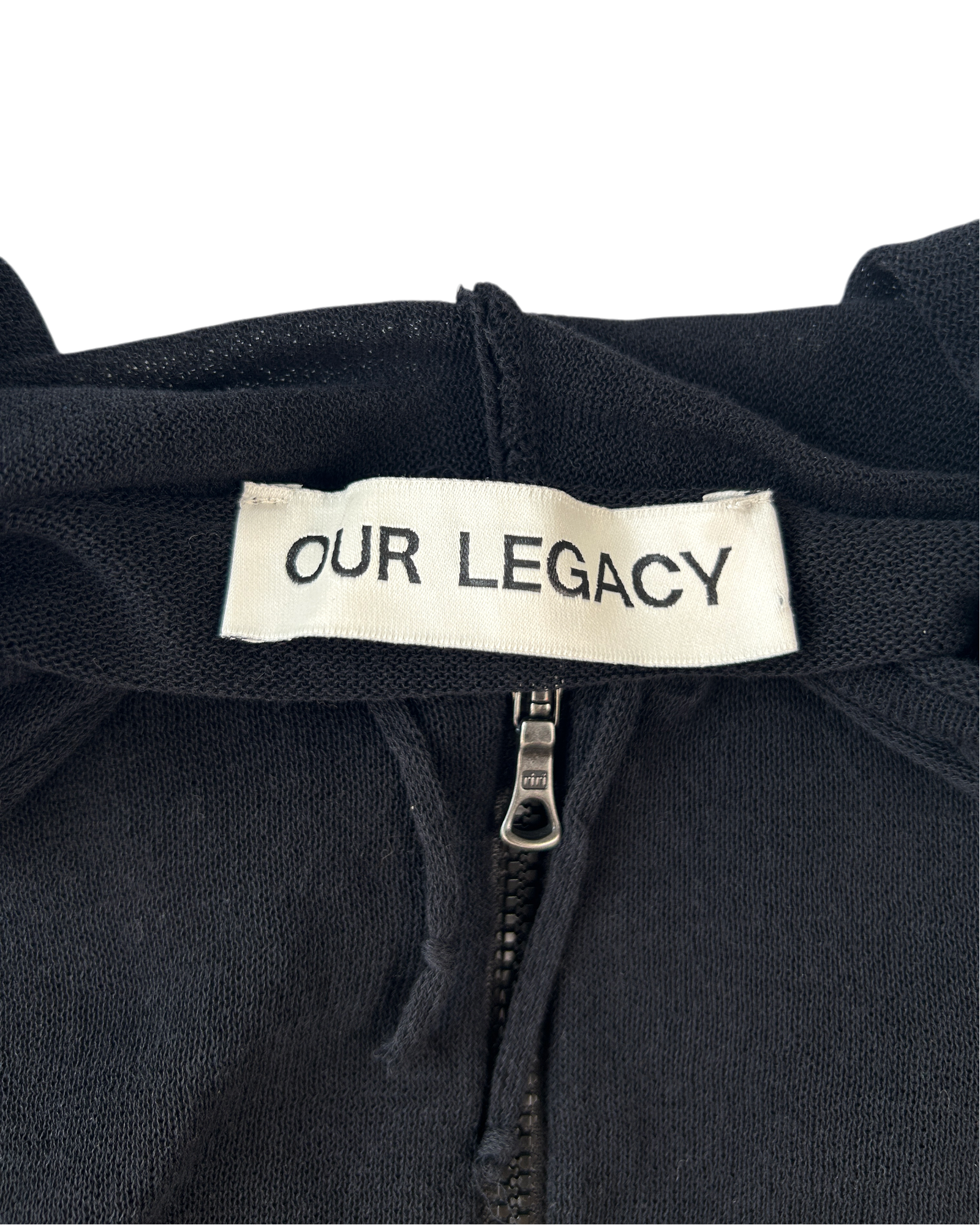 OUR LEGACY Fine Knit Short Sleeve Zip Hoodie