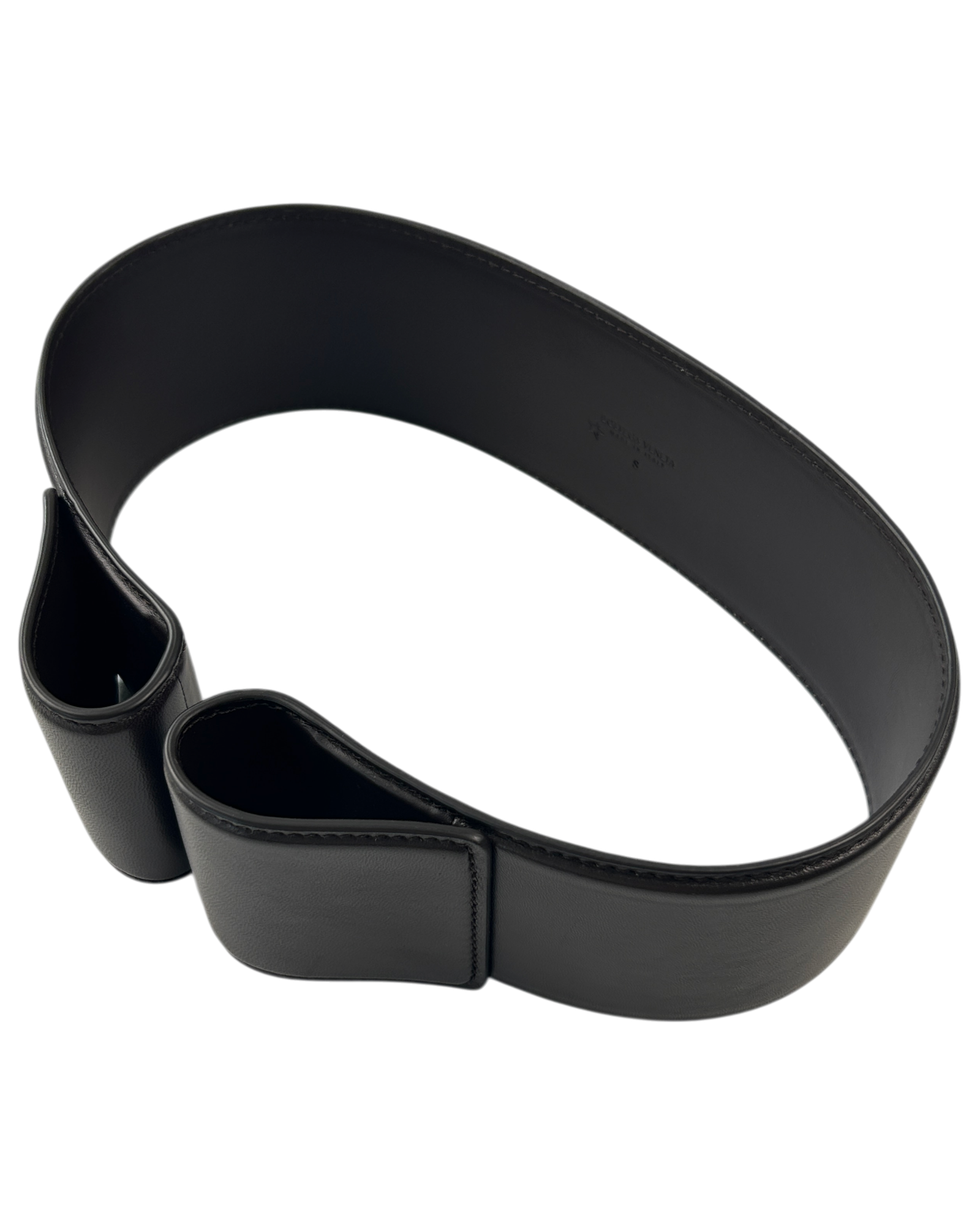 BOTTEGA VENETA Dark Brown Leather Corset Belt