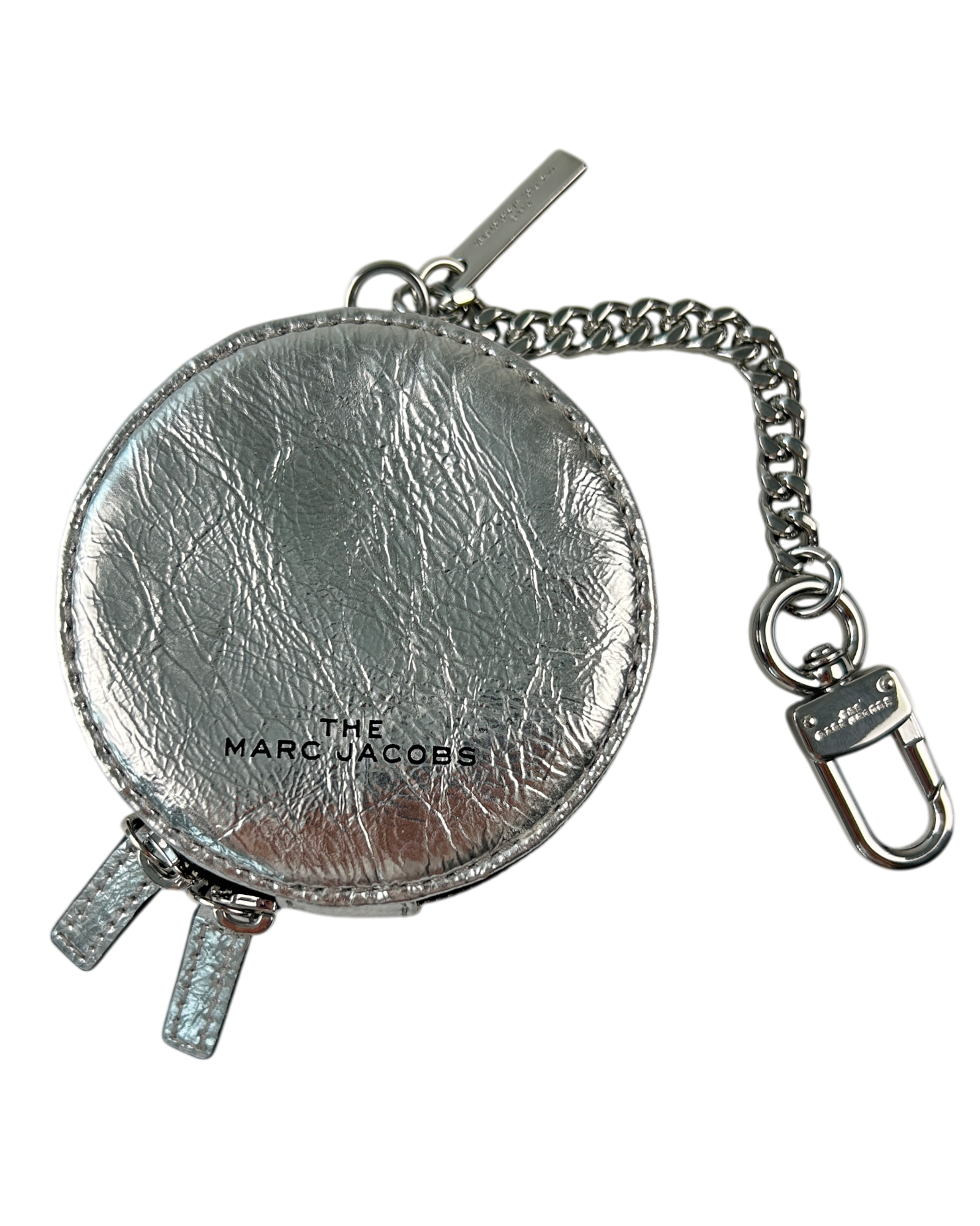 MARC JACOBS Silver Round Mini Pouch