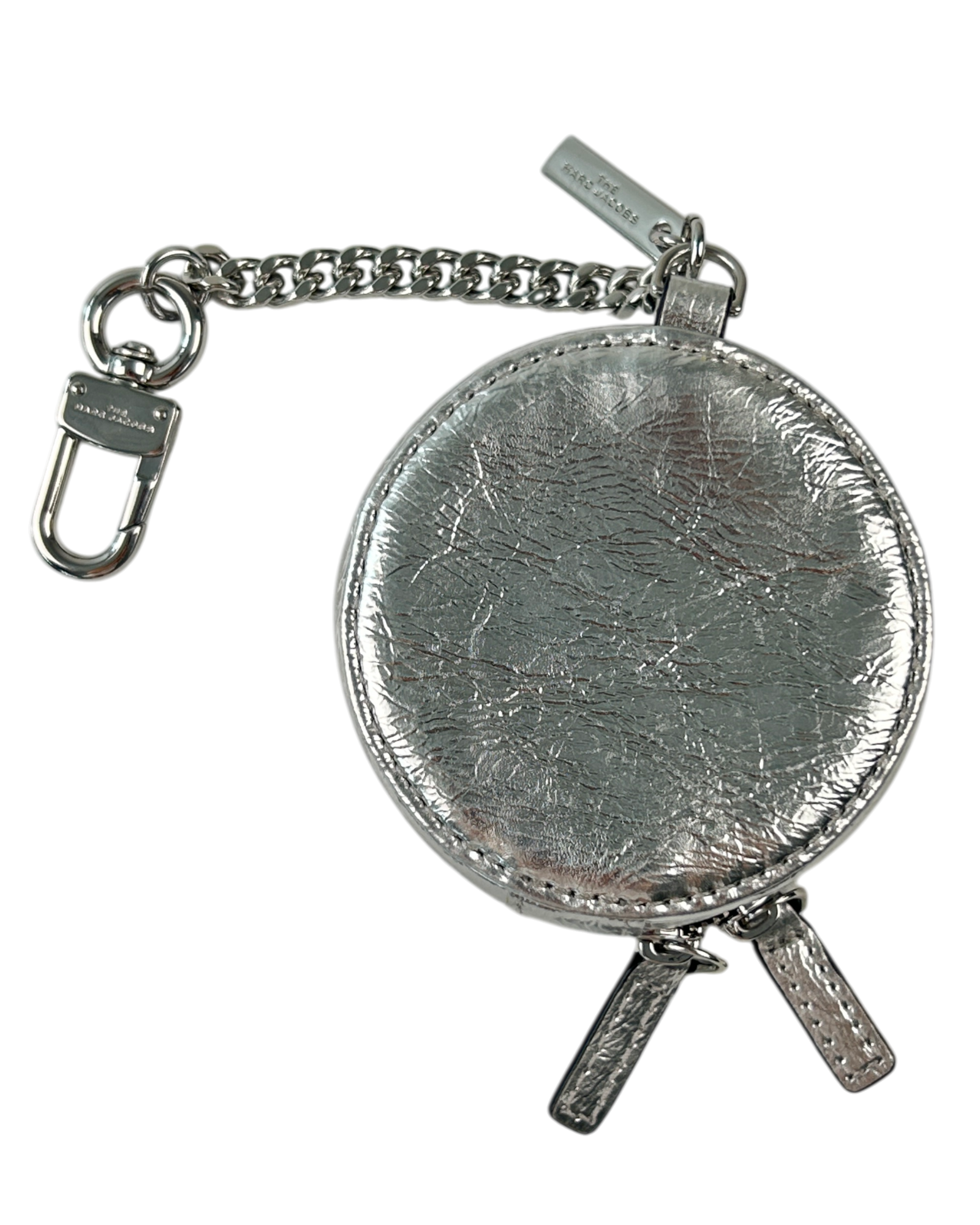 MARC JACOBS Silver Round Mini Pouch