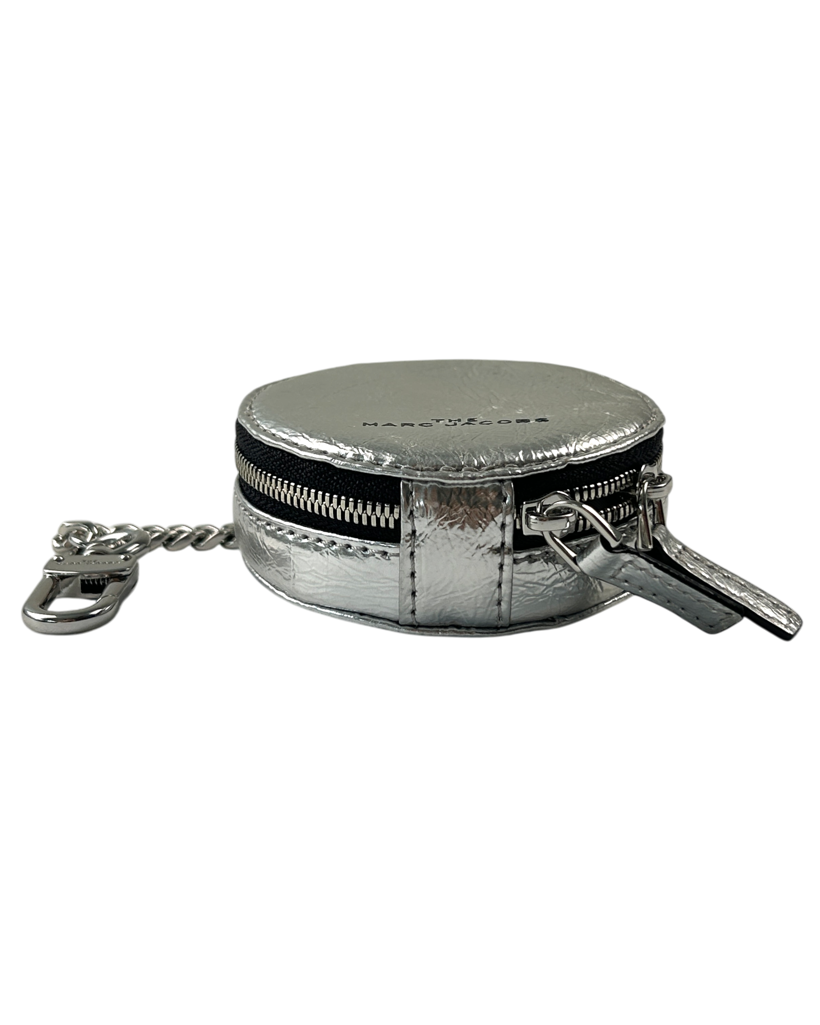MARC JACOBS Silver Round Mini Pouch