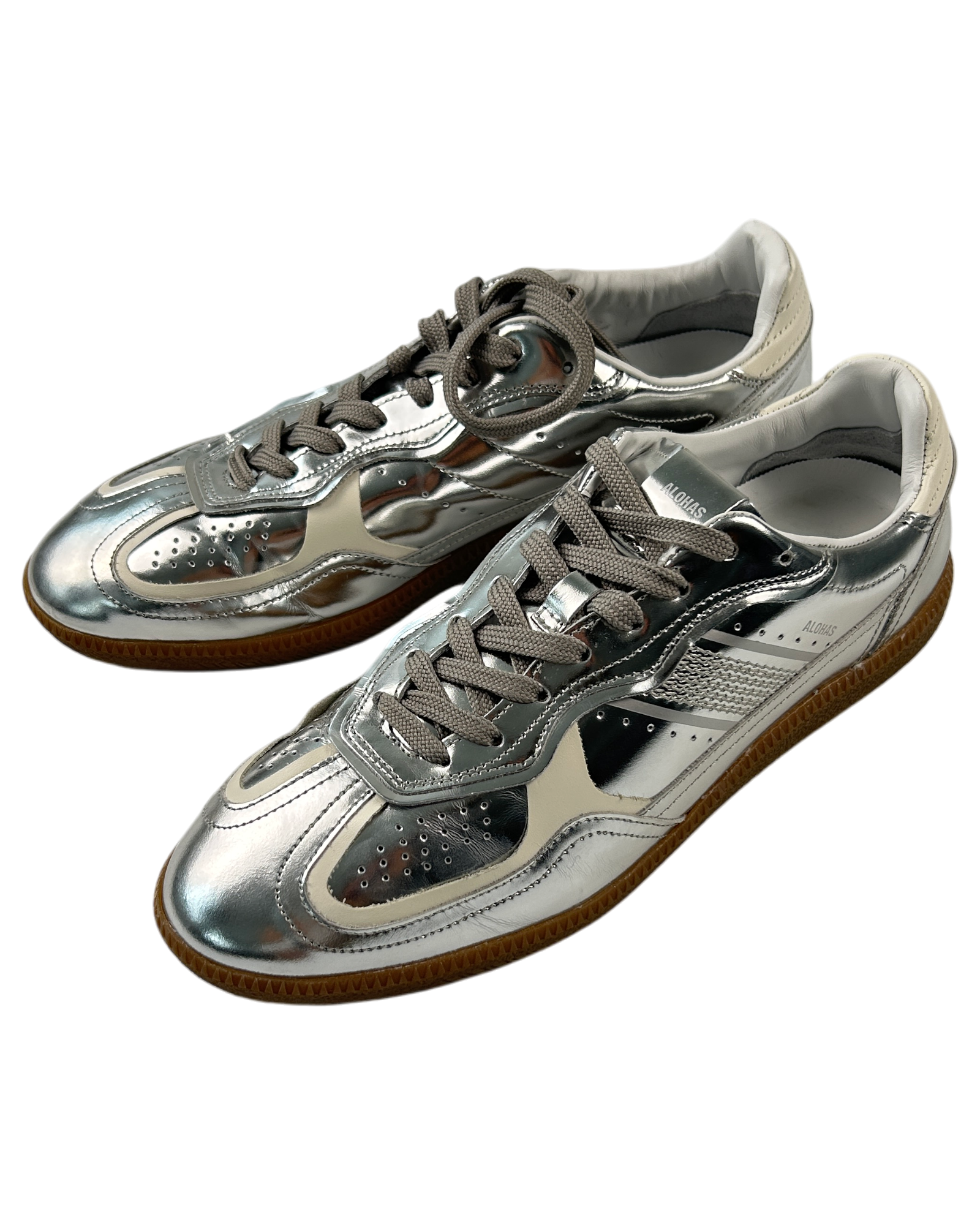 ALOHAS 'TB.490 Rife' Silver Leather Sneakers