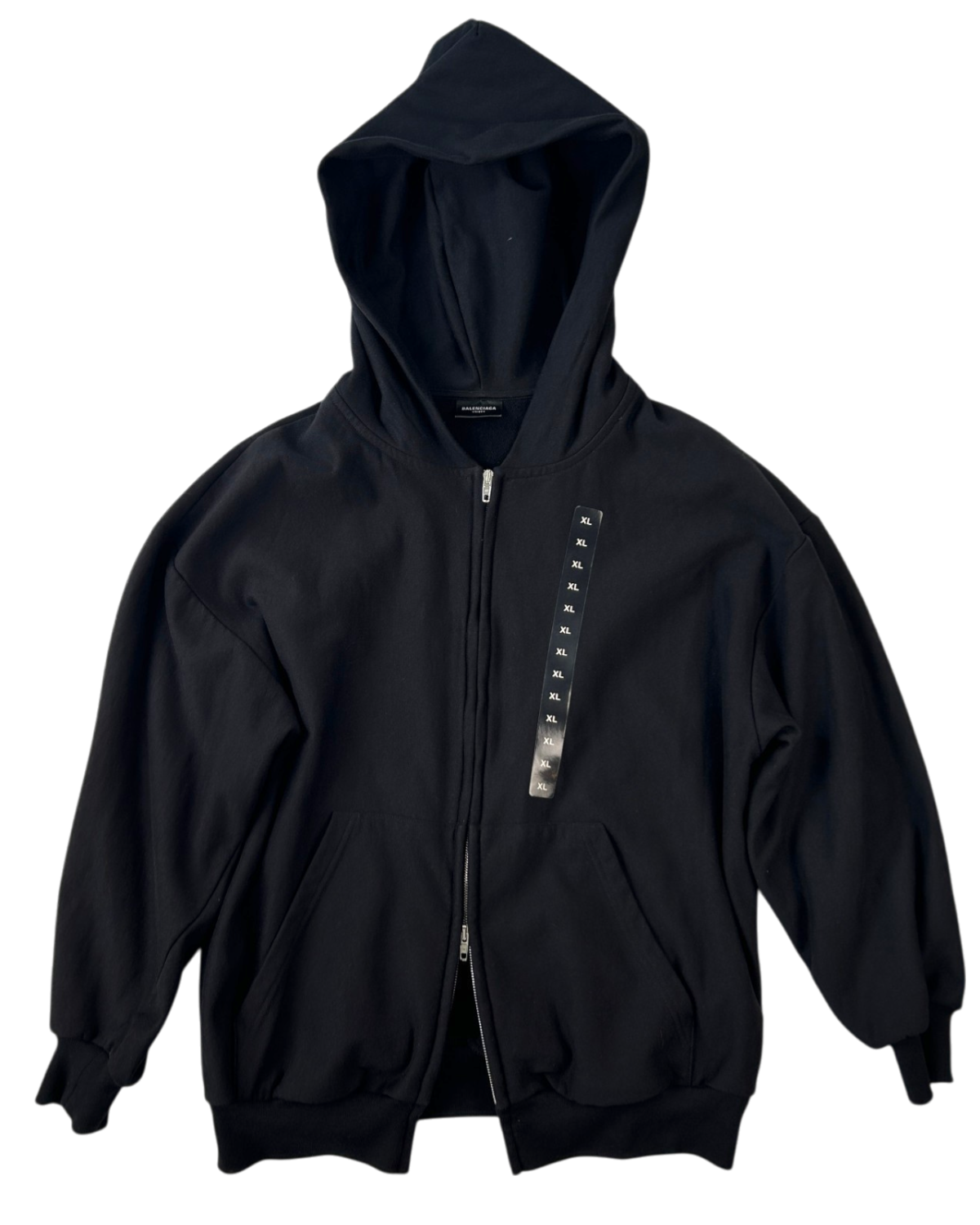 BALENCIAGA FW22 Size Sticker Zip Up Hoodie