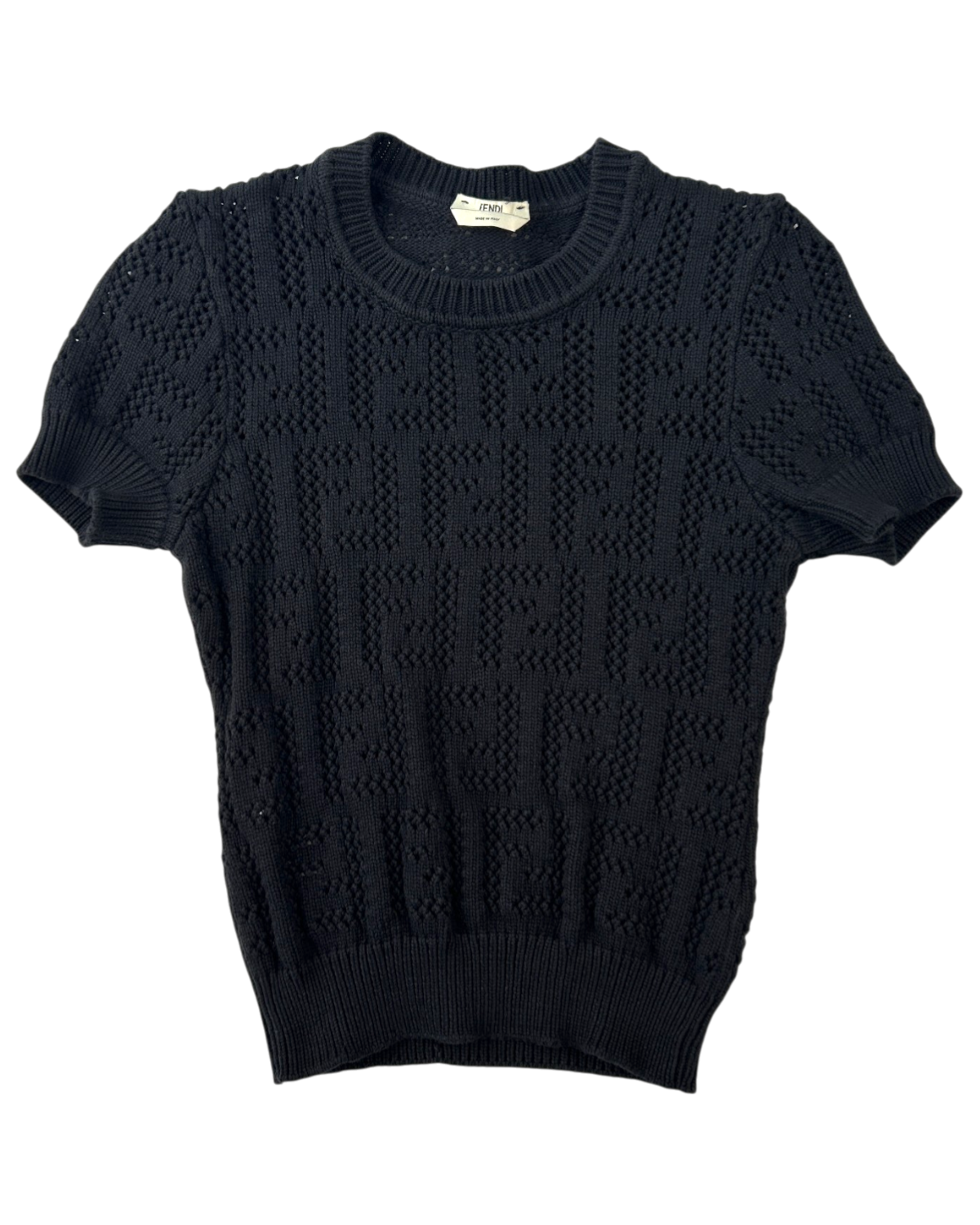 FENDI FF Zucca Cotton Knit Top