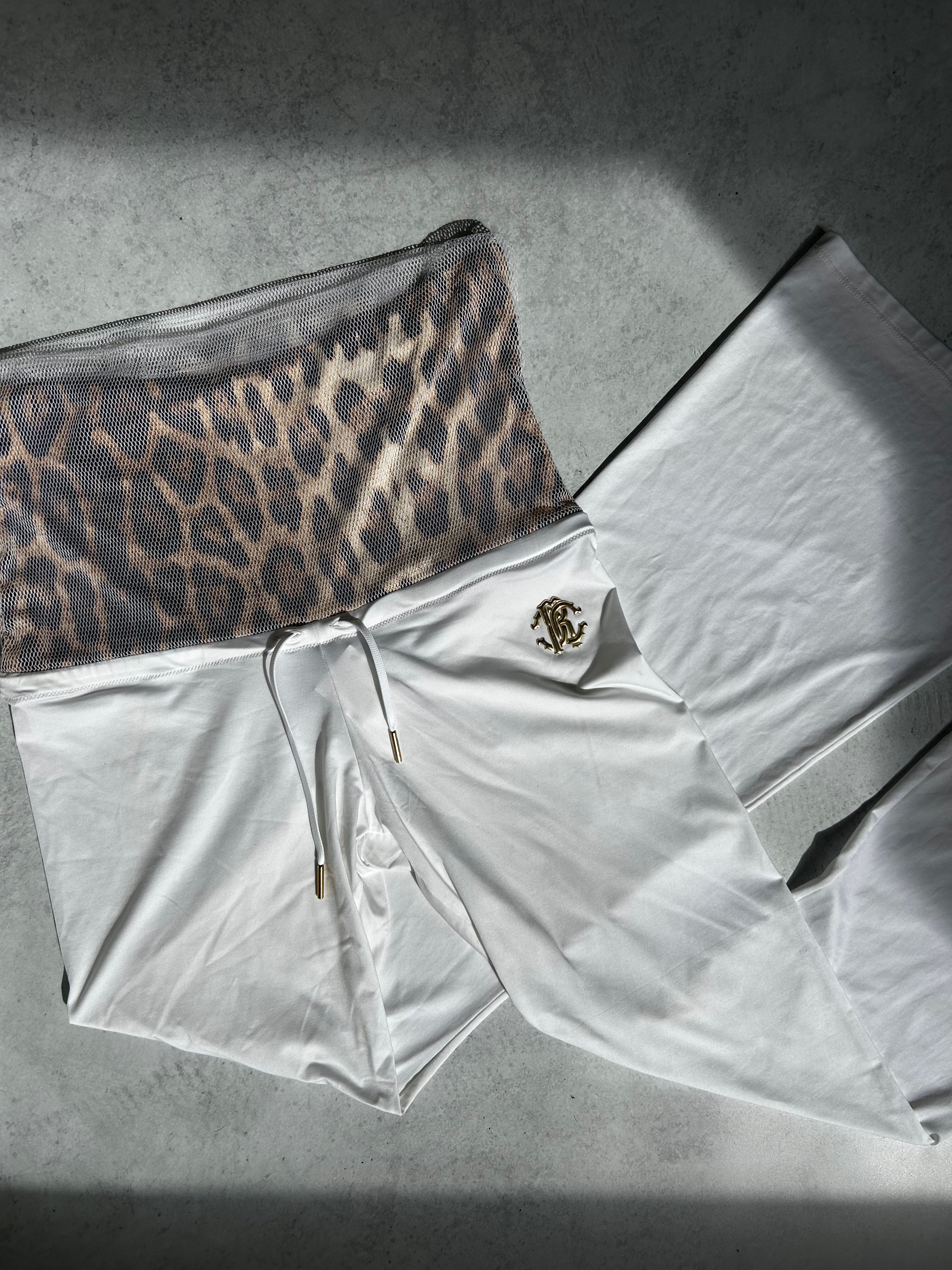 ROBERTO CAVALLI GYM Leopard Print Flare Pants