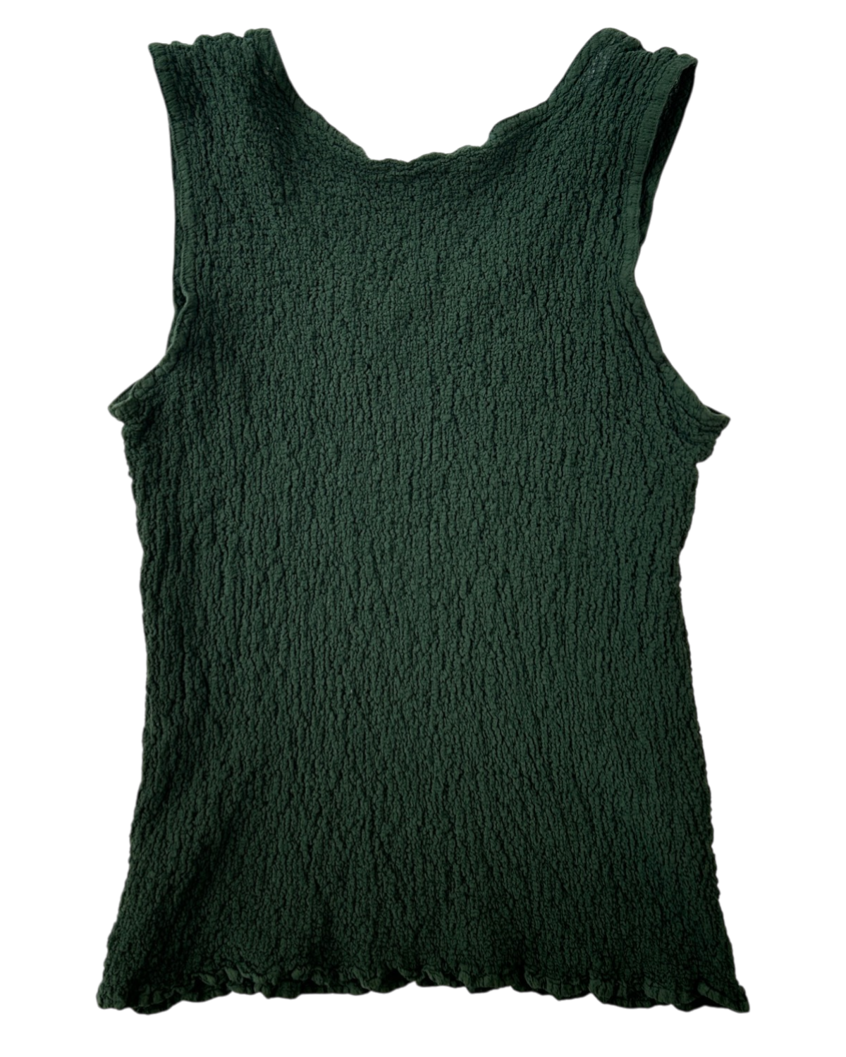 ISSEY MIYAKE ME Forest Green Cauliflower Tank