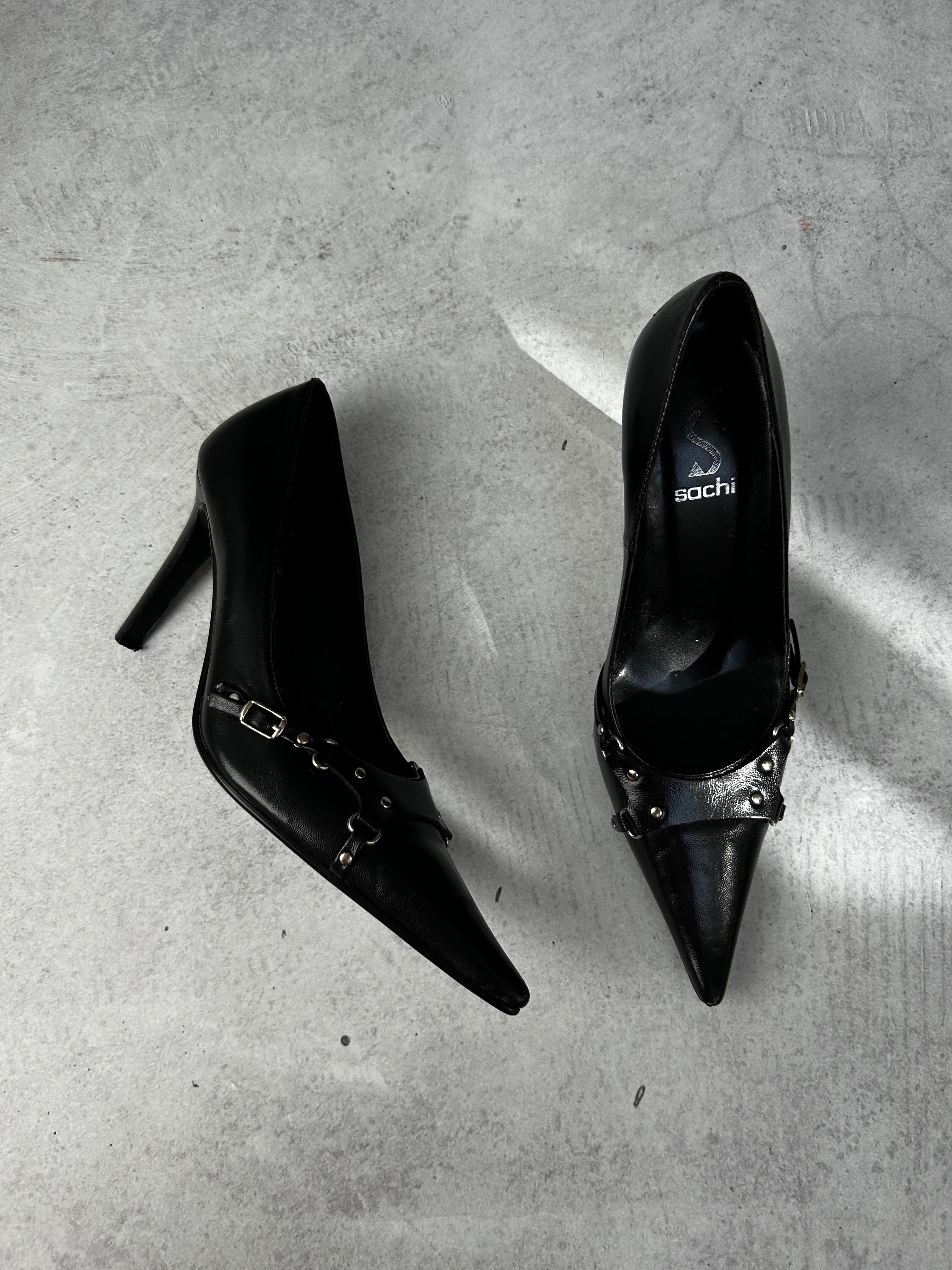 SACHI VINTAGE (AS IS) Pointed Harness Stiletto
