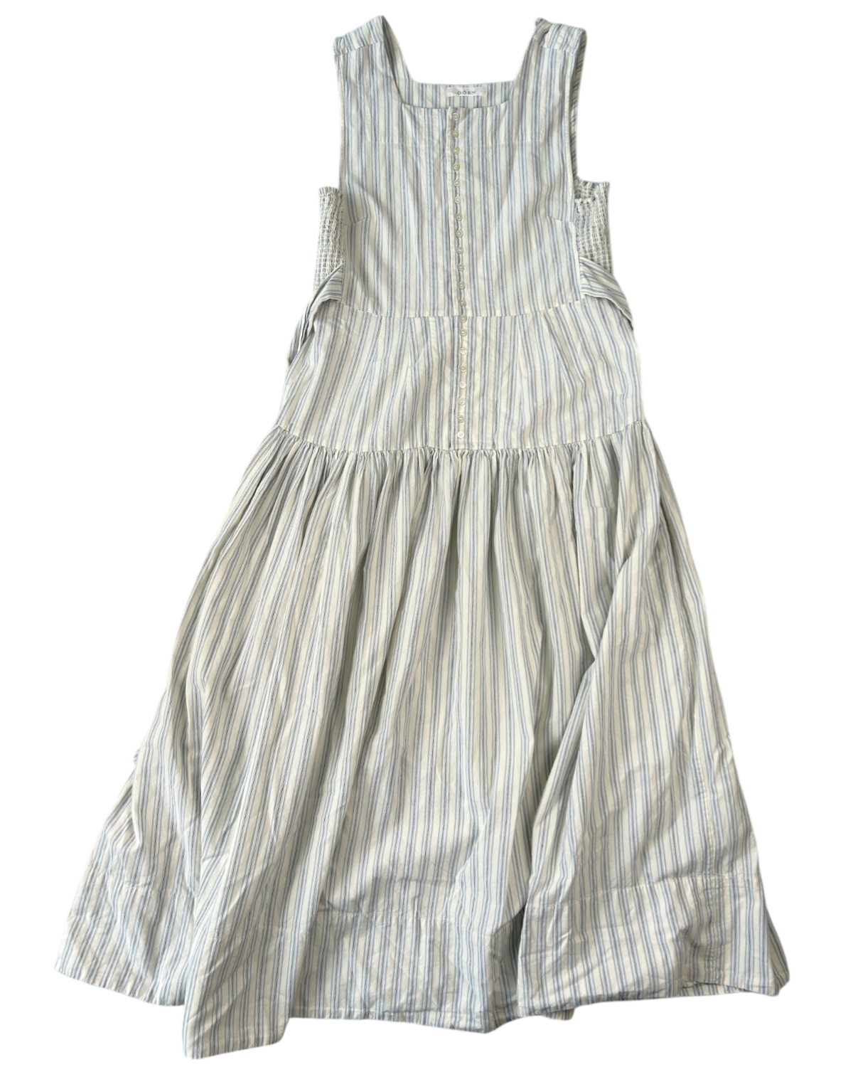 DOEN Stripe Cotton Tiered Maxi Dress