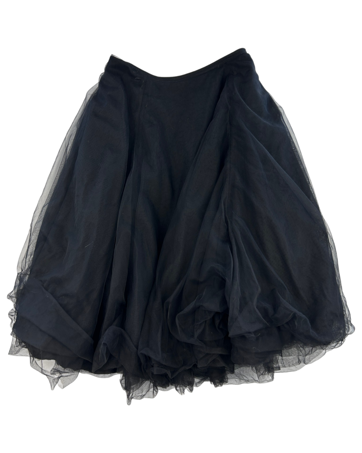 WHEELS & DOLLBABY Vintage Mesh Tulle Layered Midi Skirt