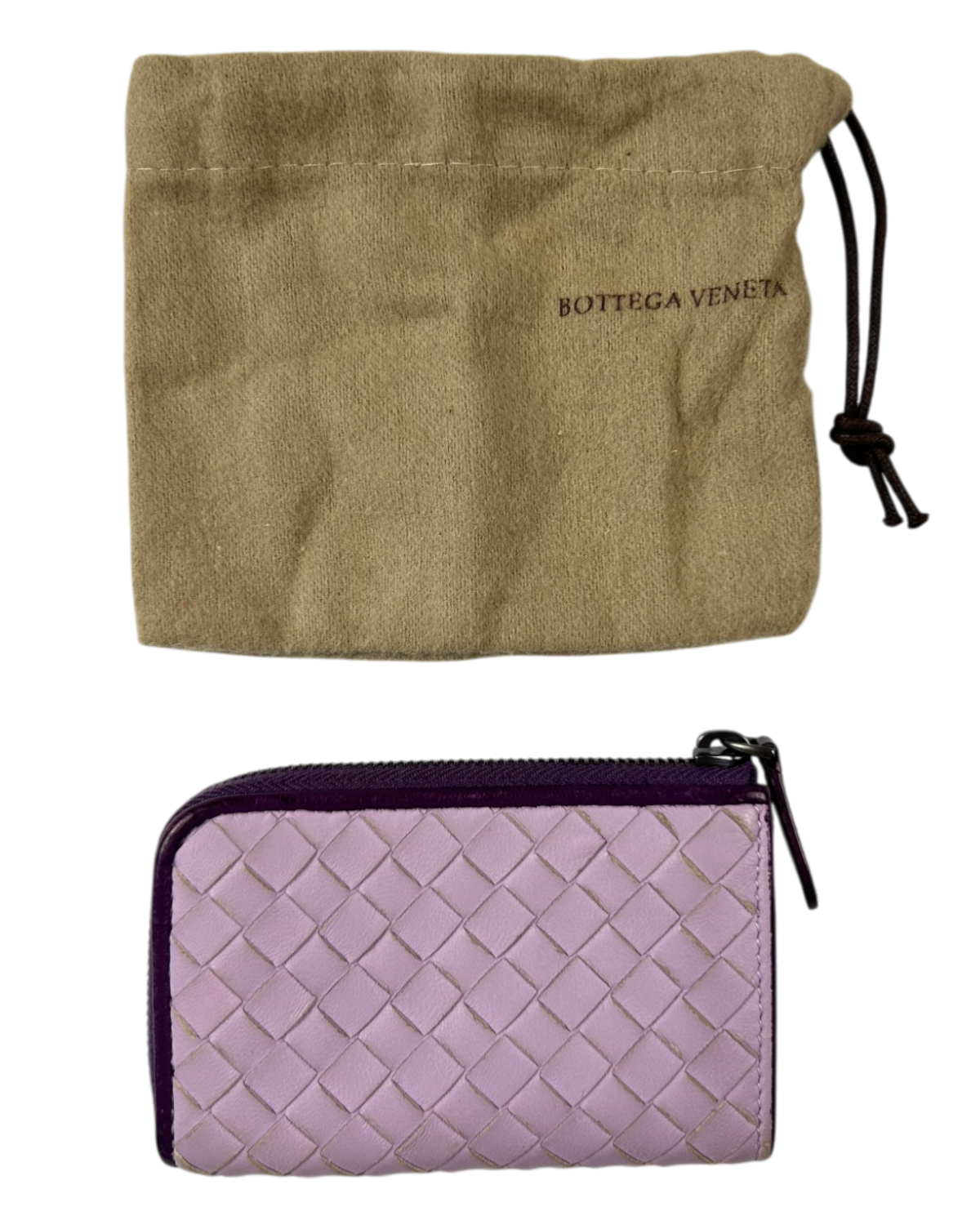 BOTTEGA VENETA (AS IS) Lavender Intrecciato Card Holder