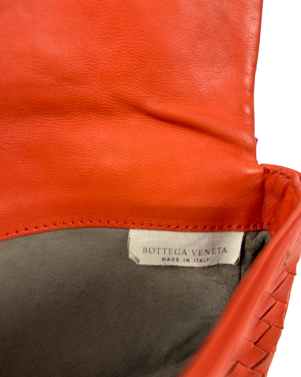 BOTTEGA VENETA (AS IS) Coral Intrecciato Turn Lock Purse