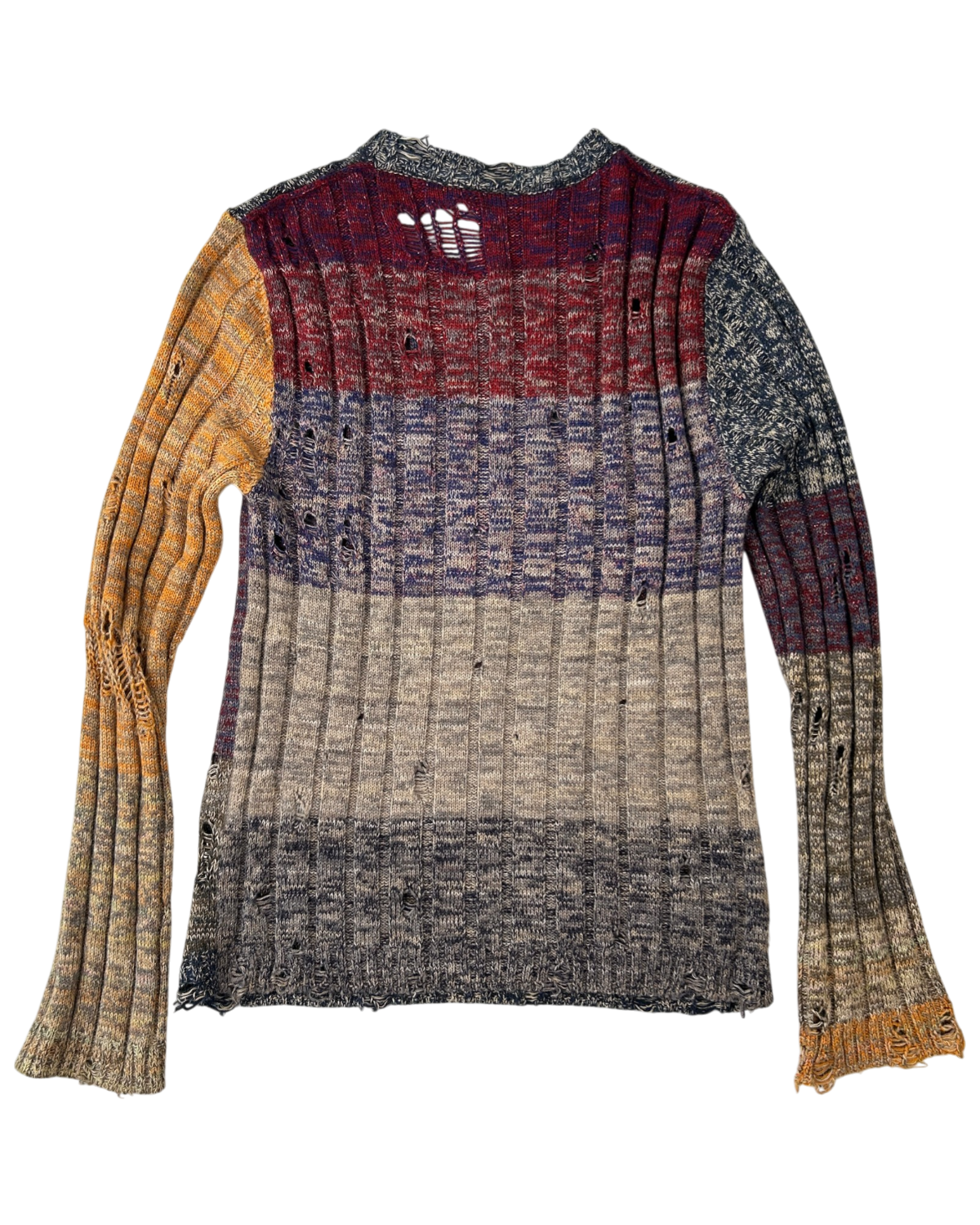 ACNE STUDIOS (AS IS) 'Karlos' Distressed Melange Rib Jumper
