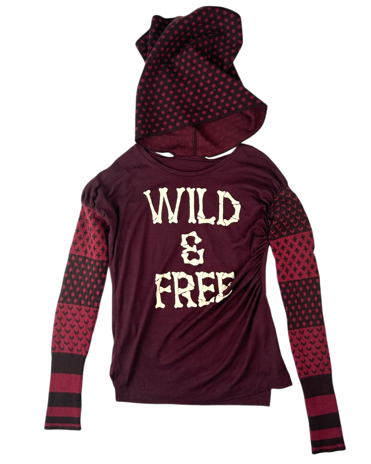 VIVIENNE WESTWOOD RED LABEL (AS IS) Burgundy 'Wild & Free' Long Sleeve