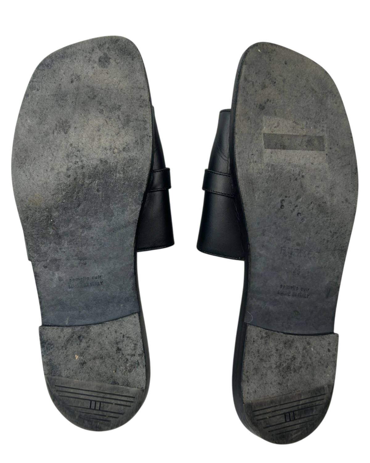 HERMES 'Gabriel' Leather Slides