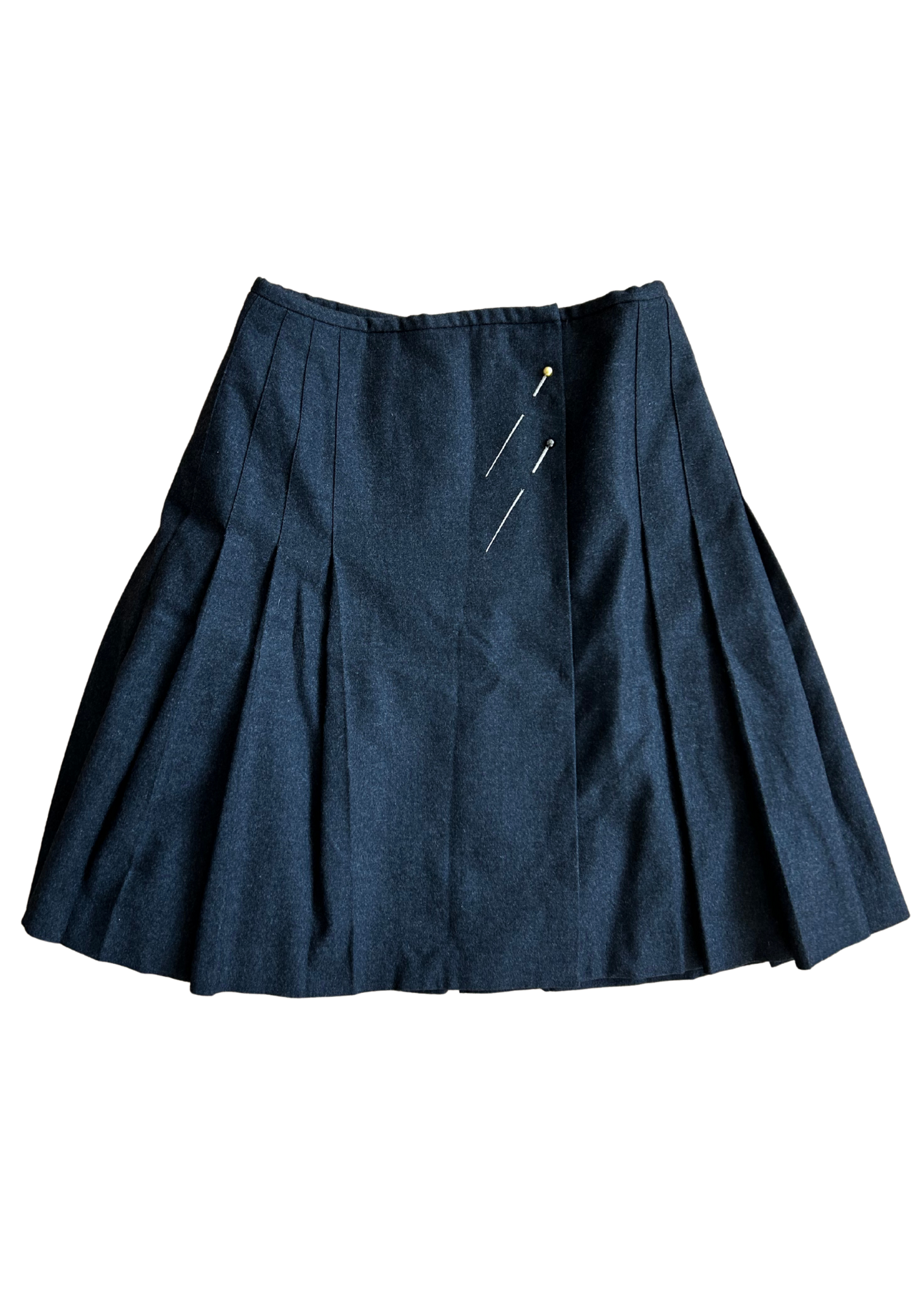 JEAN PAUL GAULTIER Wool Pleat Mini Skirt