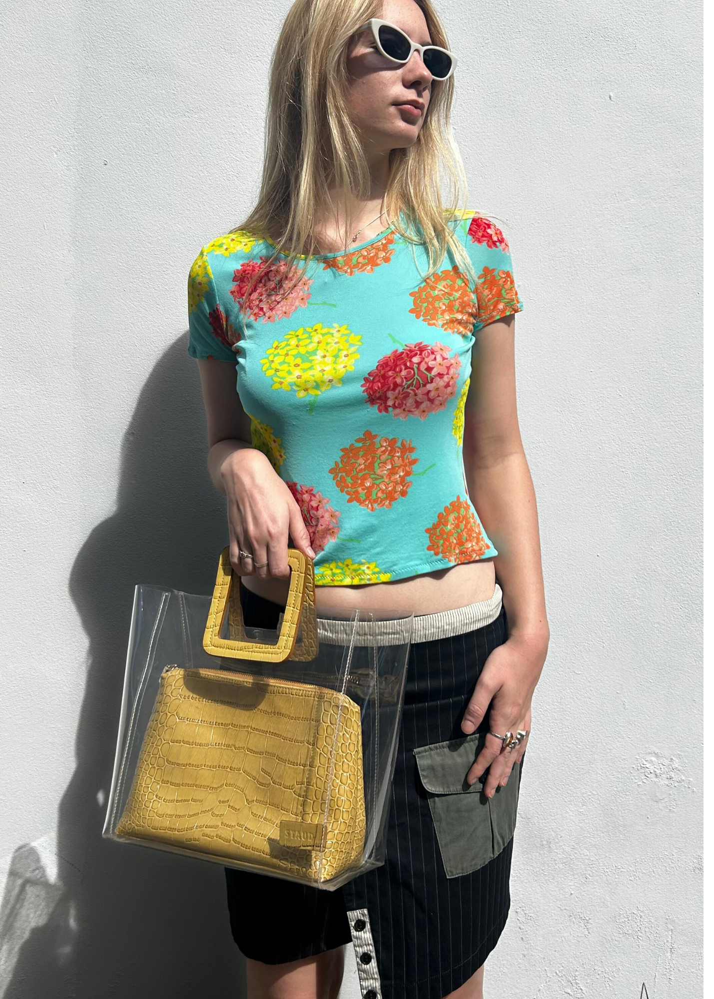 KENZO JEANS (AS IS) Floral Print Mesh Top
