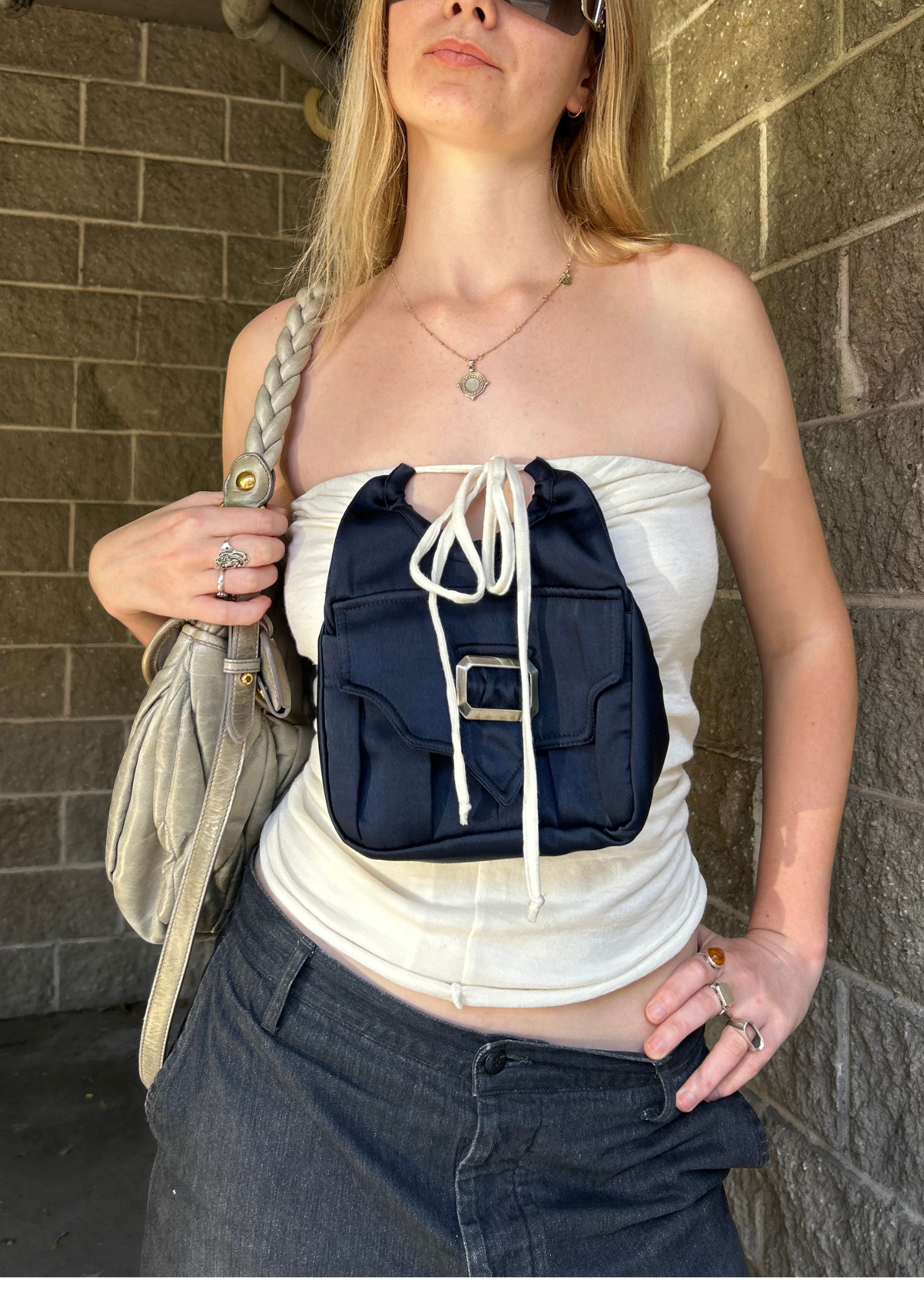 MAROSKE PEECH Cream Wool 'Purse Tank'