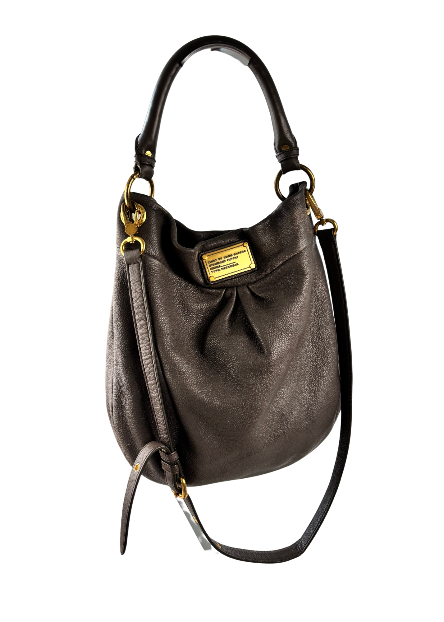 MARC BY MARC JACOBS Grey Leather Slouch Bag