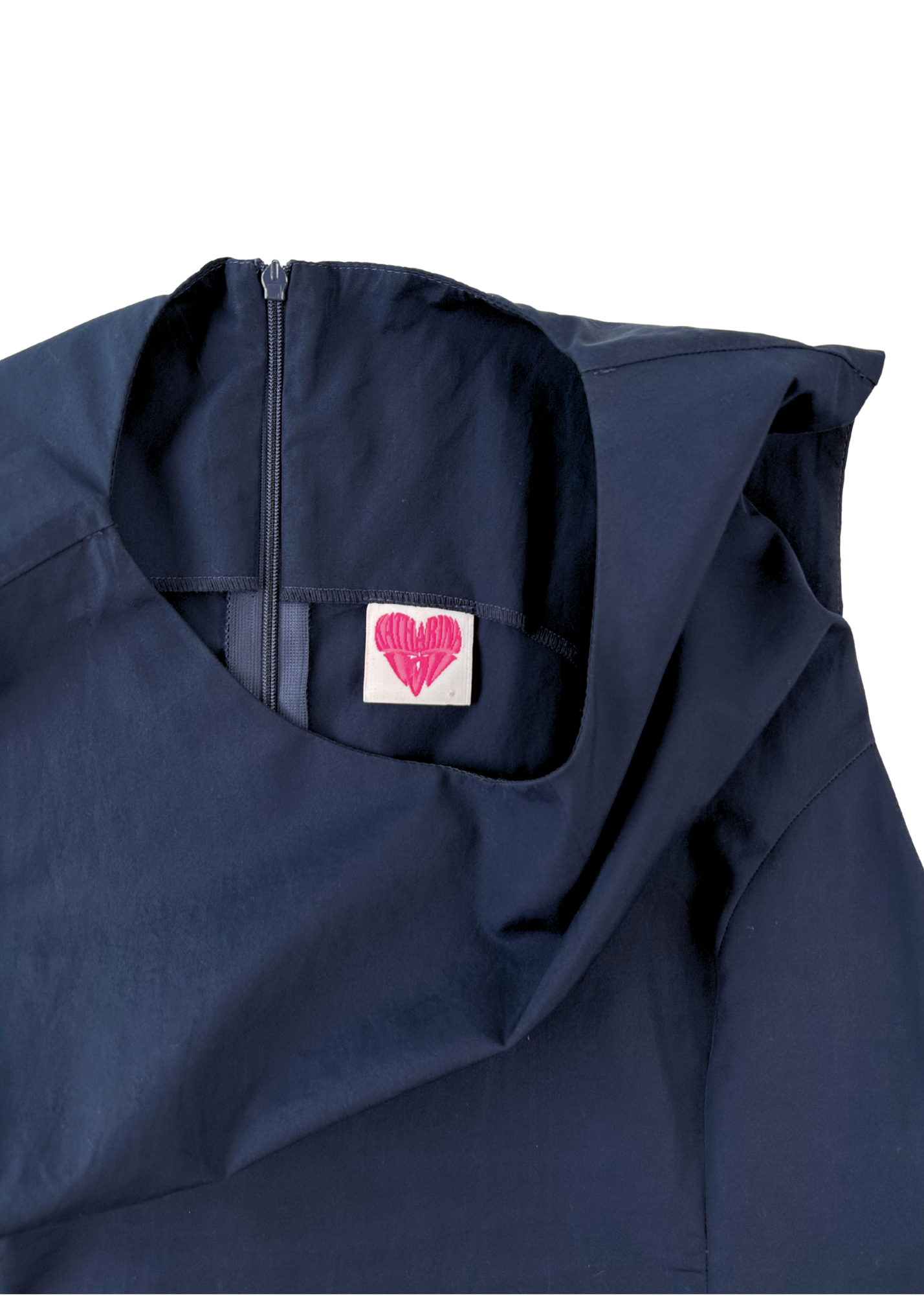 KATHARINA LOU Navy Pleat Mini Dress