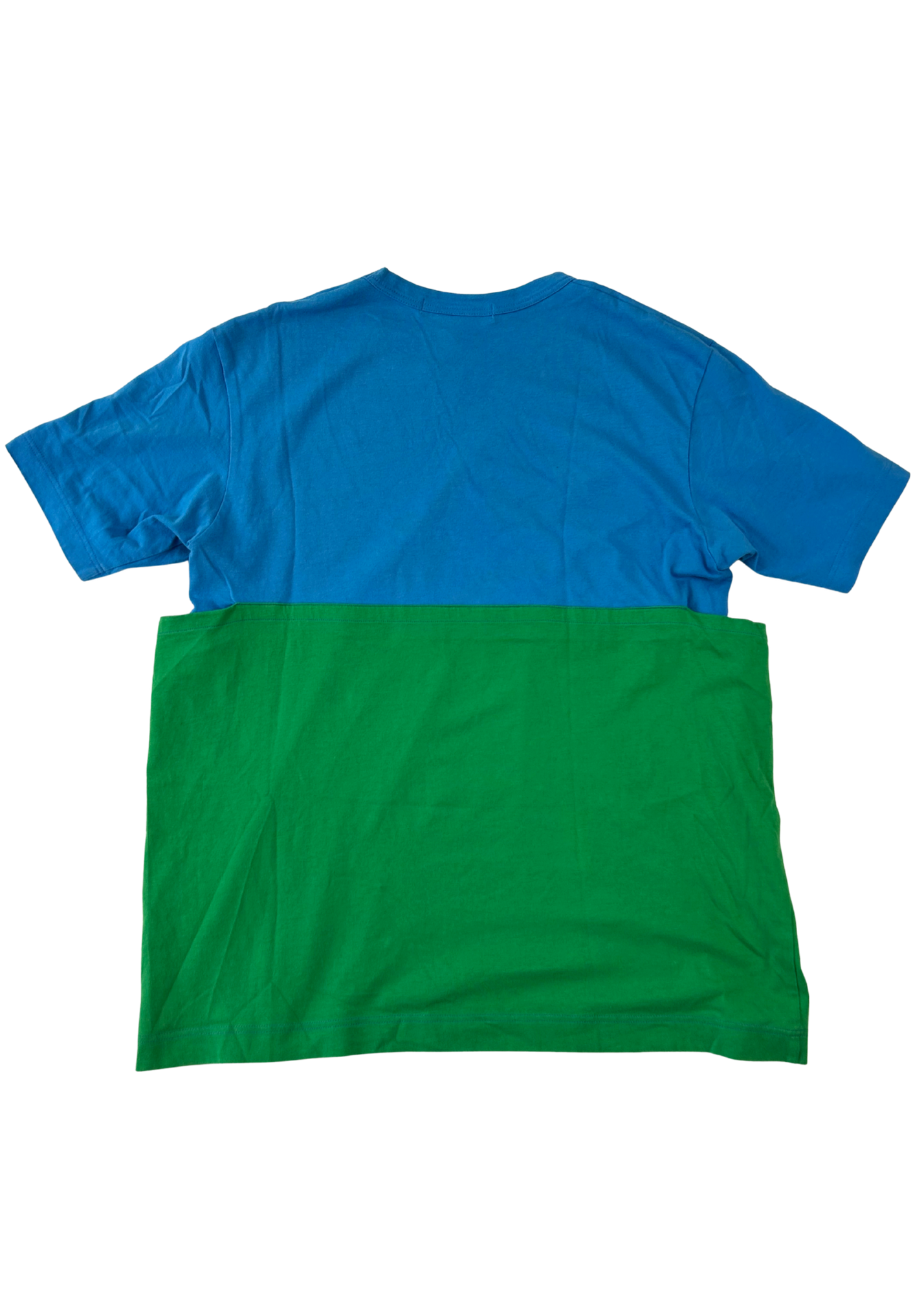 COMME DES GARCONS SHIRT (AS IS) Colour Block Side Cut Out T Shirt