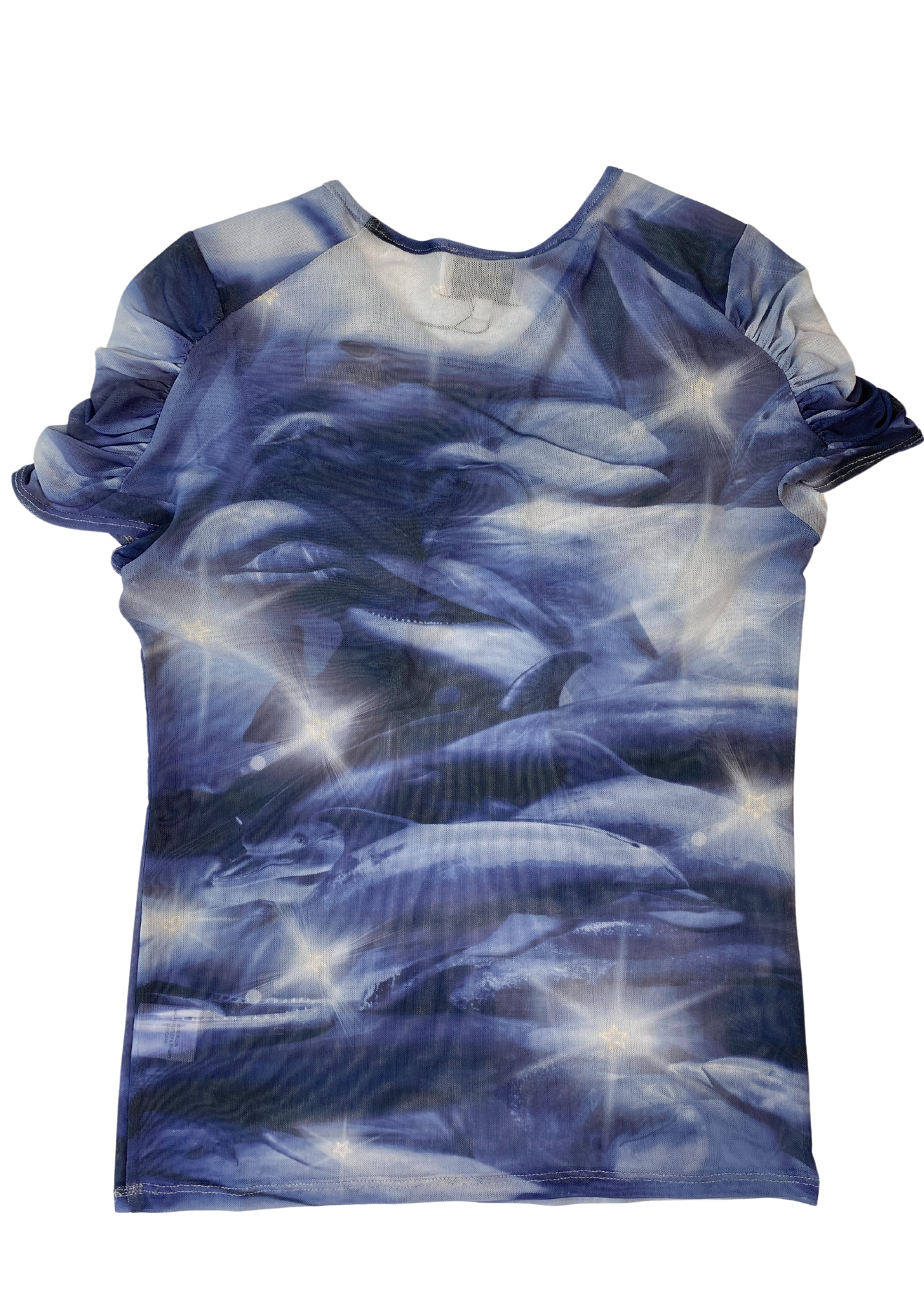 COLLINA STRADA (BNWT) Dolphin Print Mesh Top