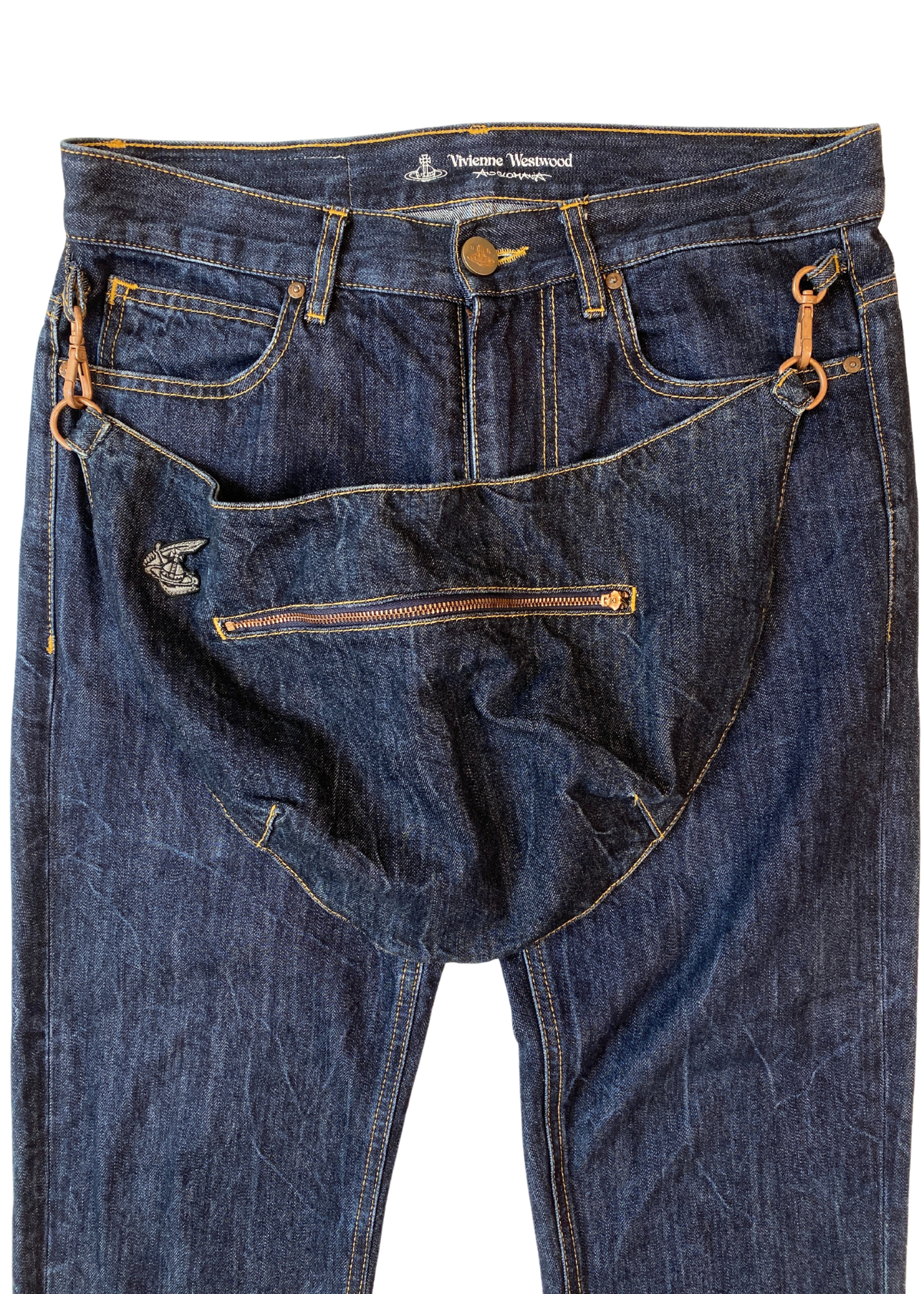 VIVIENNE WESTWOOD ANGLOMANIA 'Harris' Bum Bag Jeans
