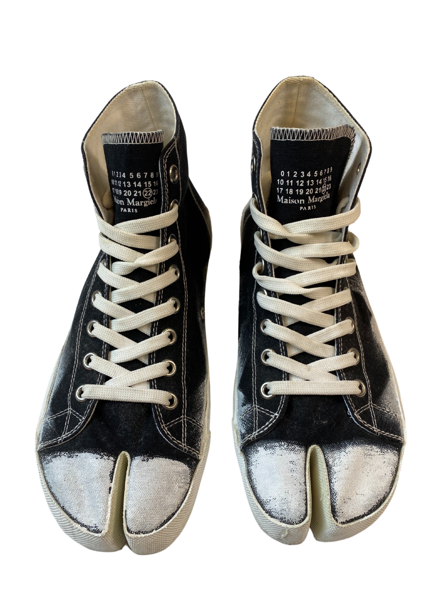 MAISON MARGIELA Canvas Painted High Top Tabi