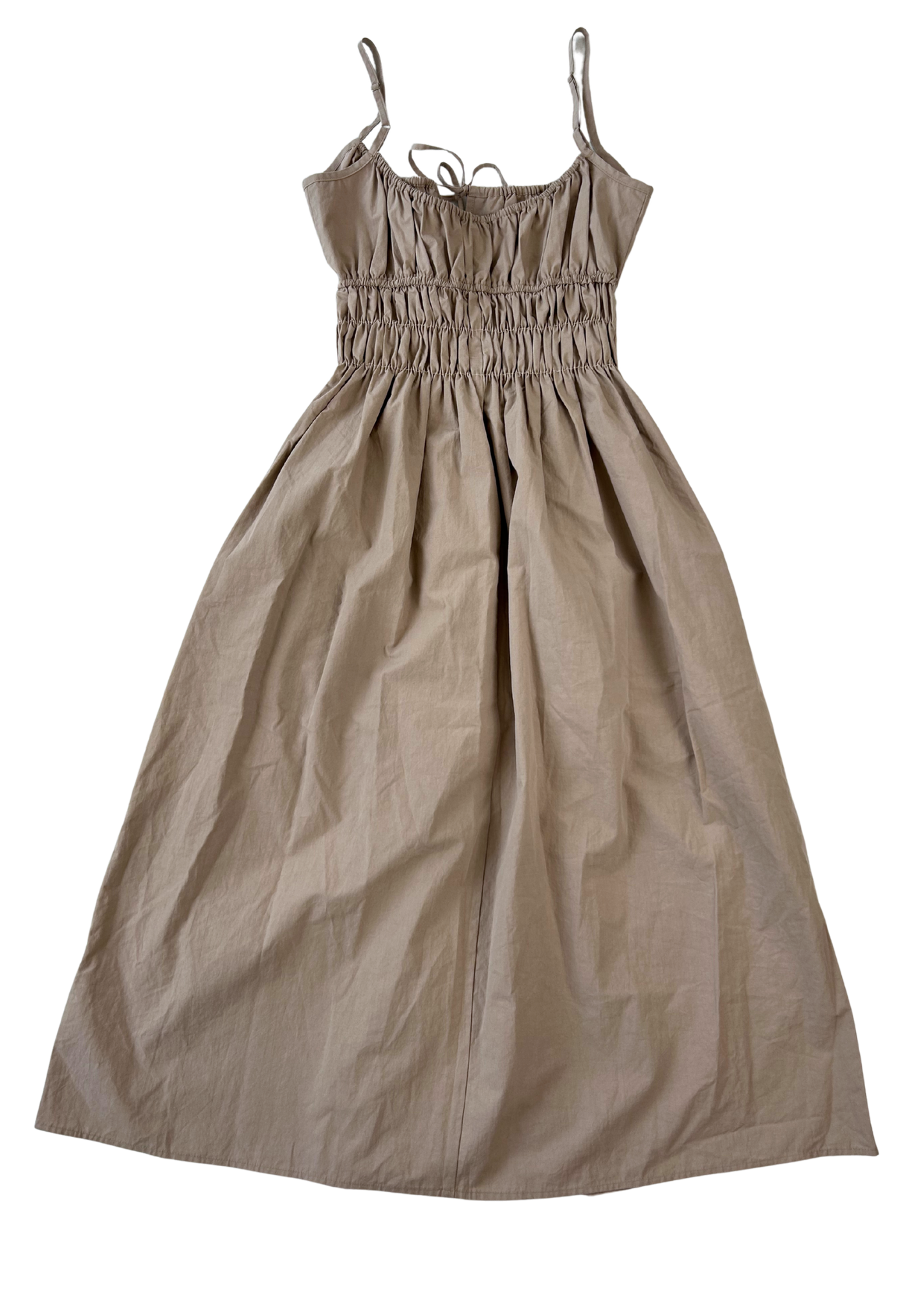 CIAO LUCIA 'Russo' Cotton Shirred Bust Midi Dress