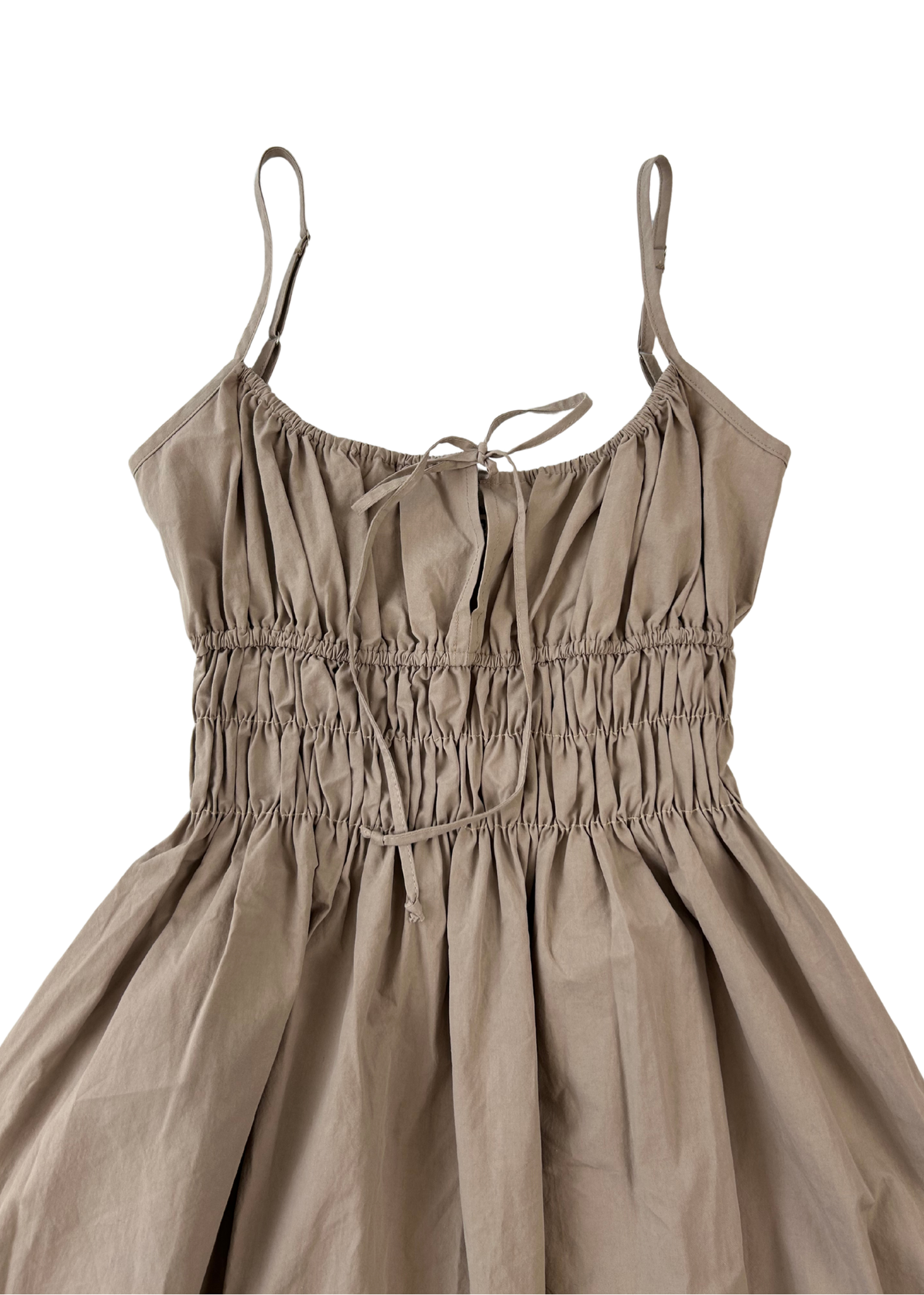 CIAO LUCIA 'Russo' Cotton Shirred Bust Midi Dress