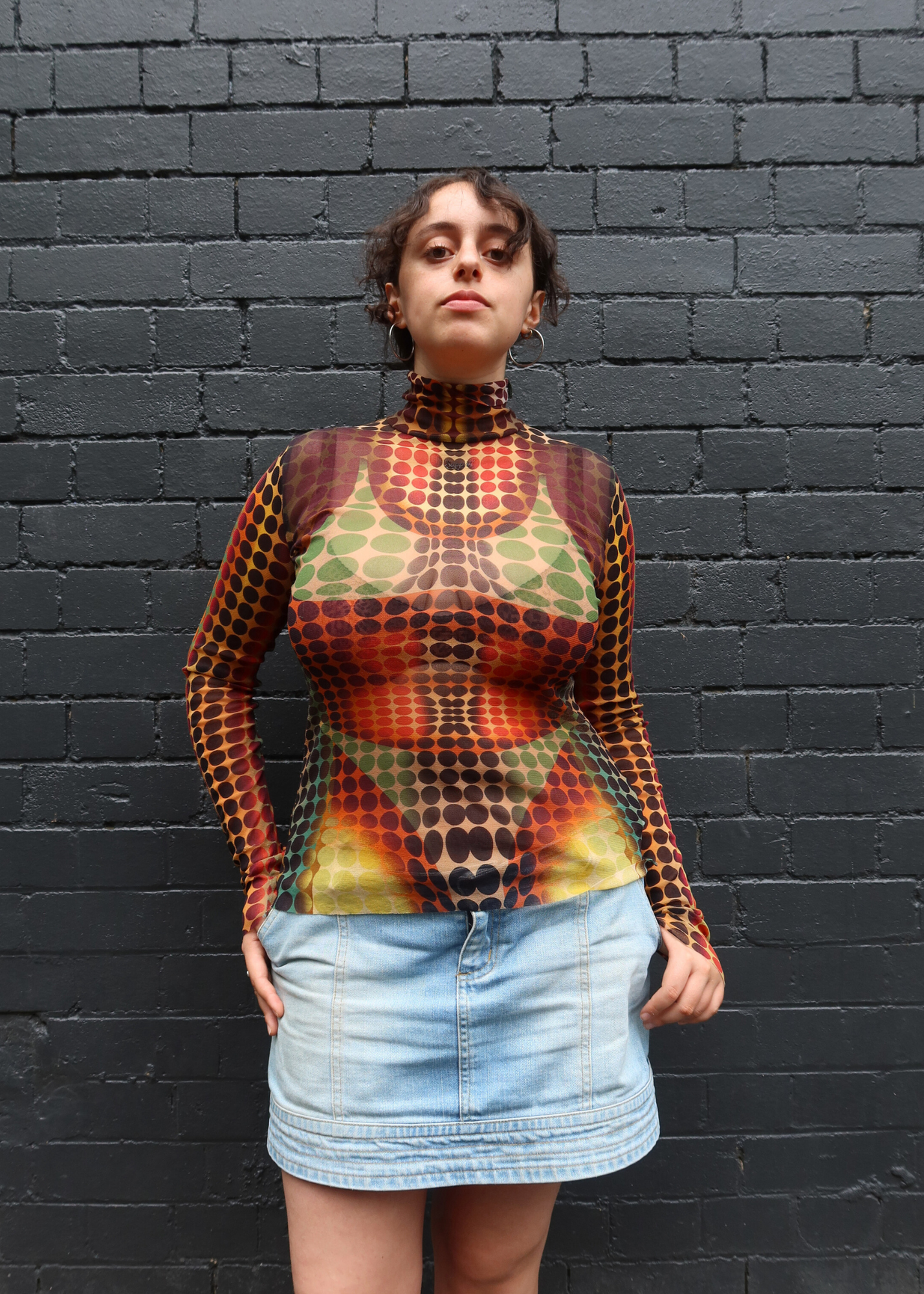 JEAN PAUL GAULTIER Re-Edition Trompe L'Oeil Mesh Top