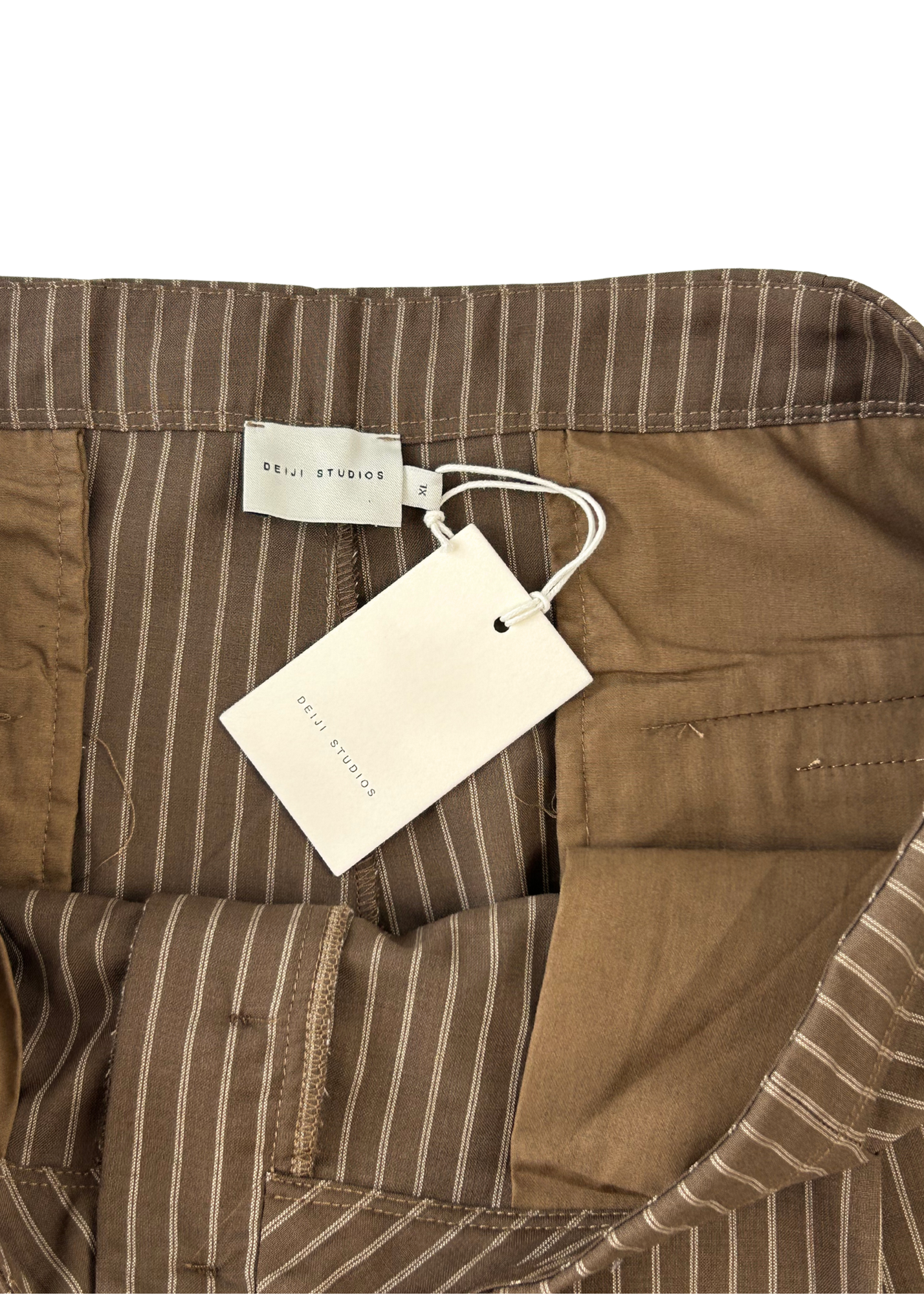 DEIJI STUDIOS (BNWT) Sable Stripe 'Channel Pant'