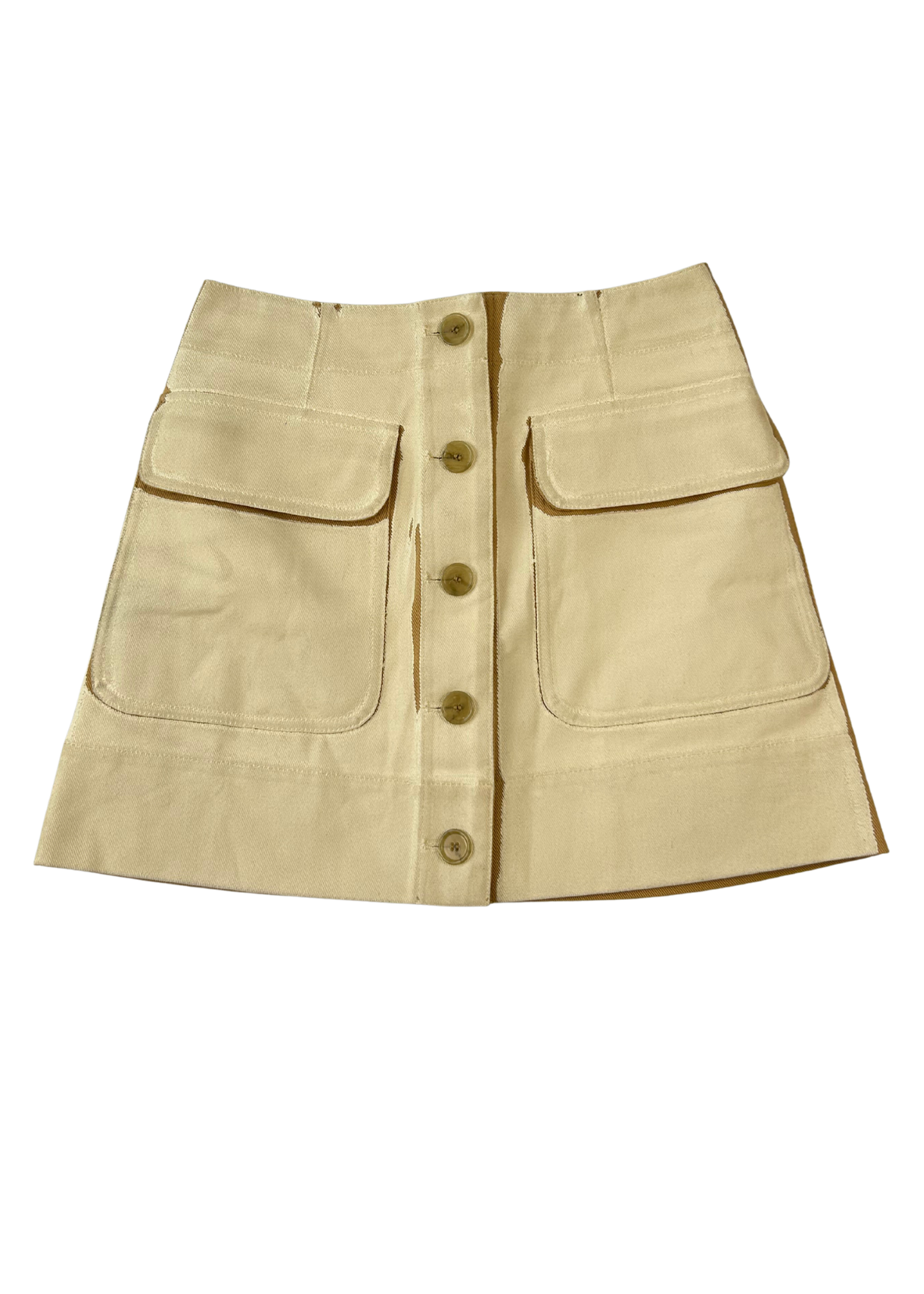 ACNE STUDIOS Painted Cotton Drill Mini Skirt