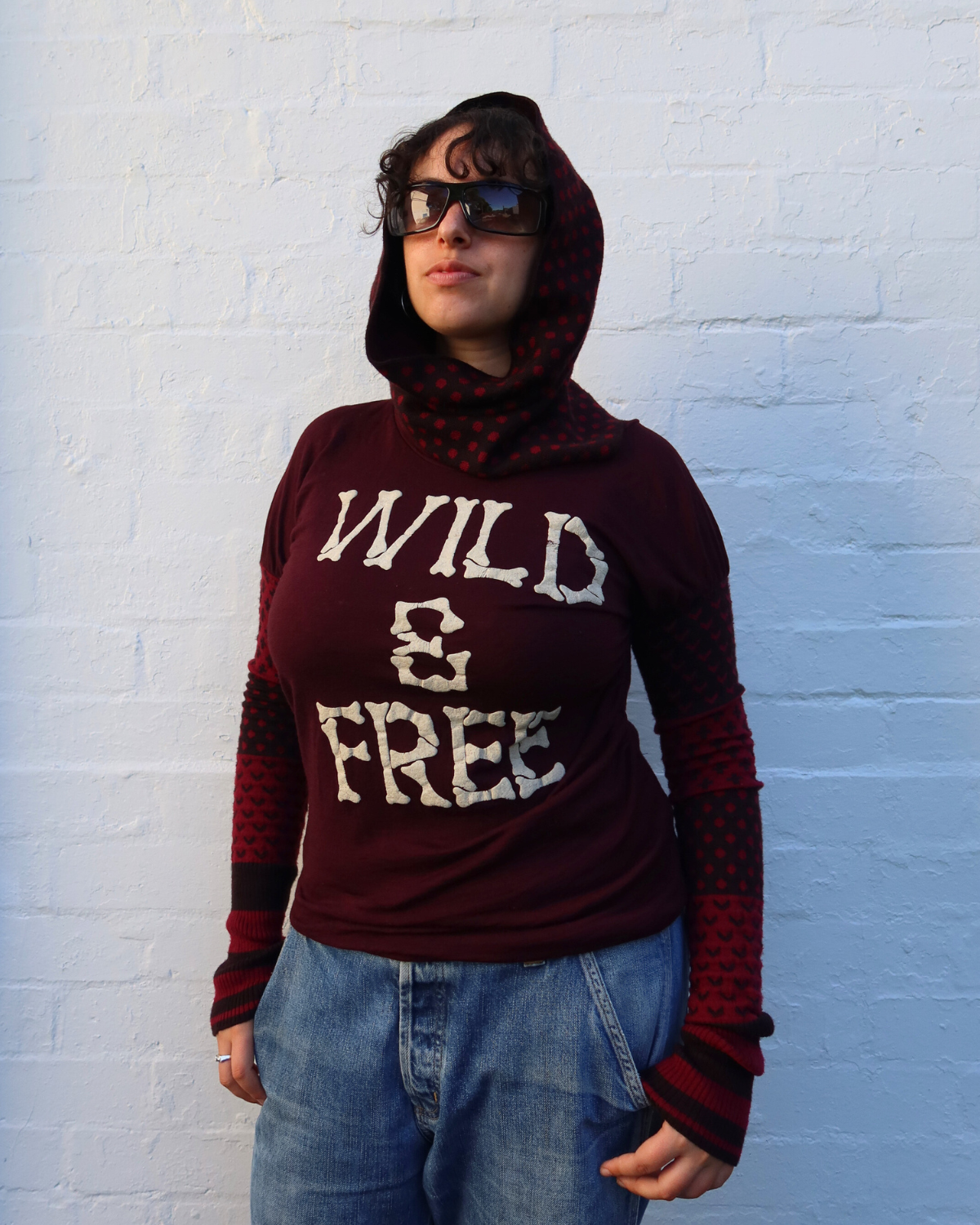 VIVIENNE WESTWOOD RED LABEL (AS IS) Burgundy 'Wild & Free' Long Sleeve