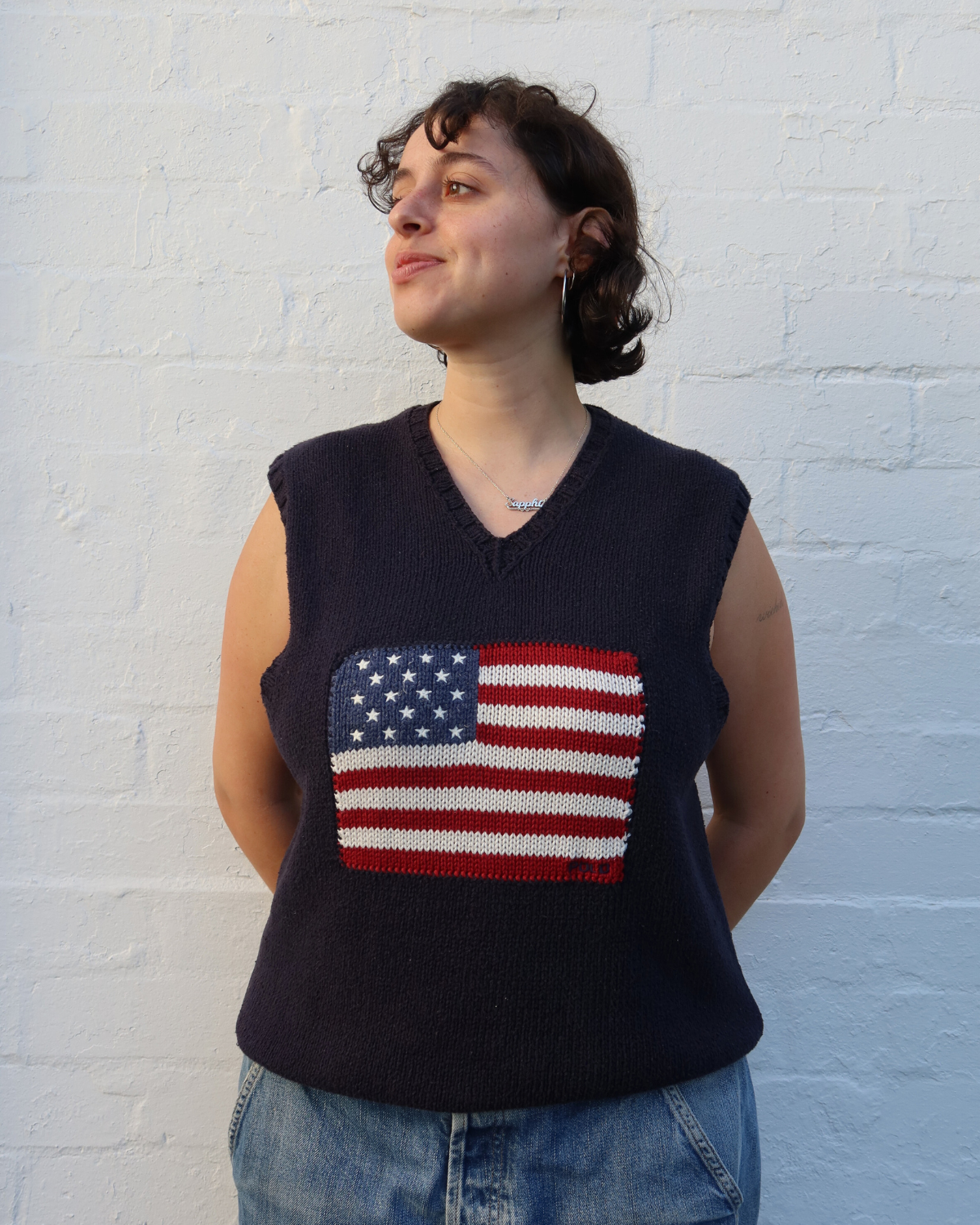 POLO BY RALPH LAUREN Vintage American Flag Knit Vest