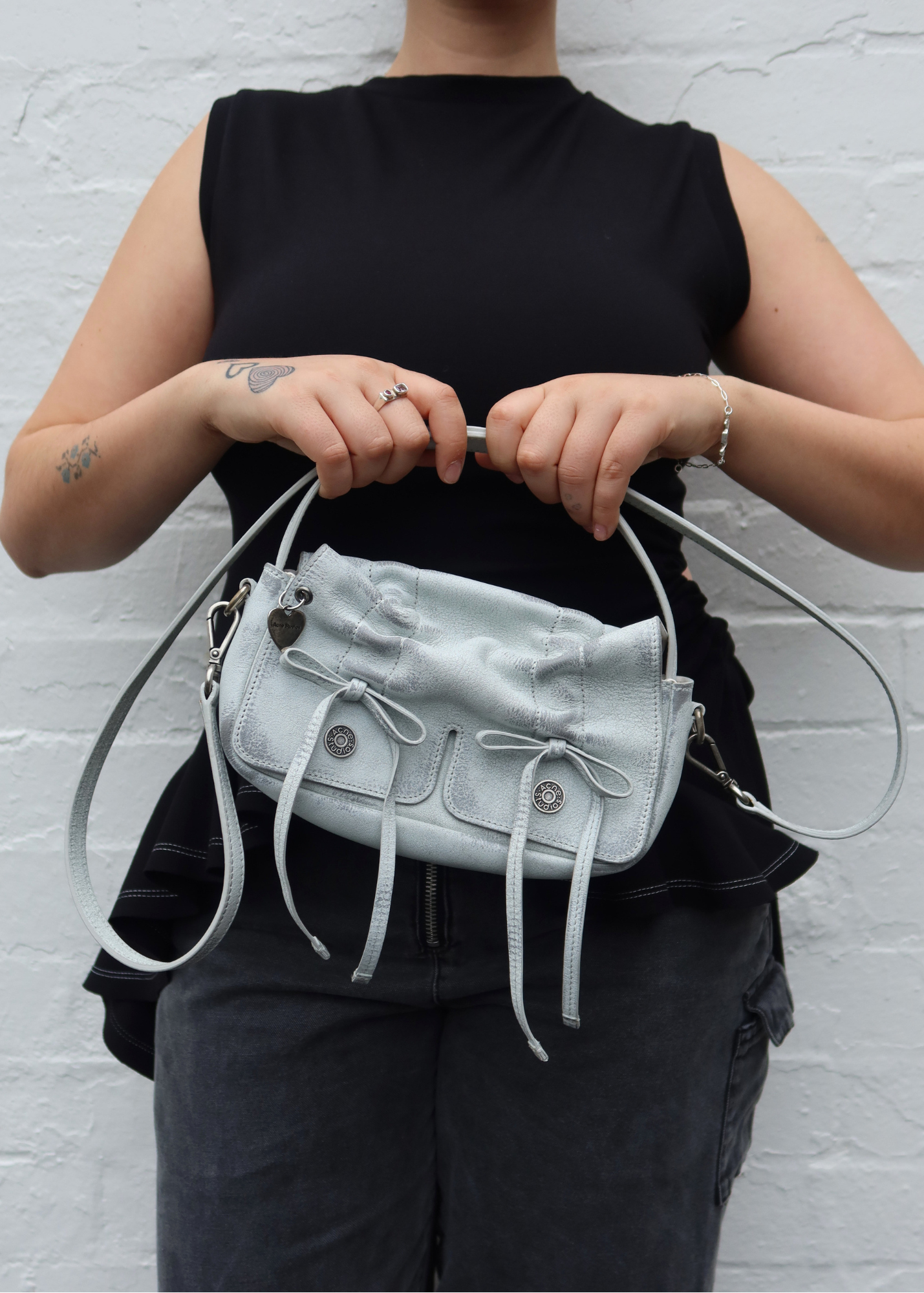 ACNE STUDIOS 'Multipocket Micro Bag' Distressed Leather Bag