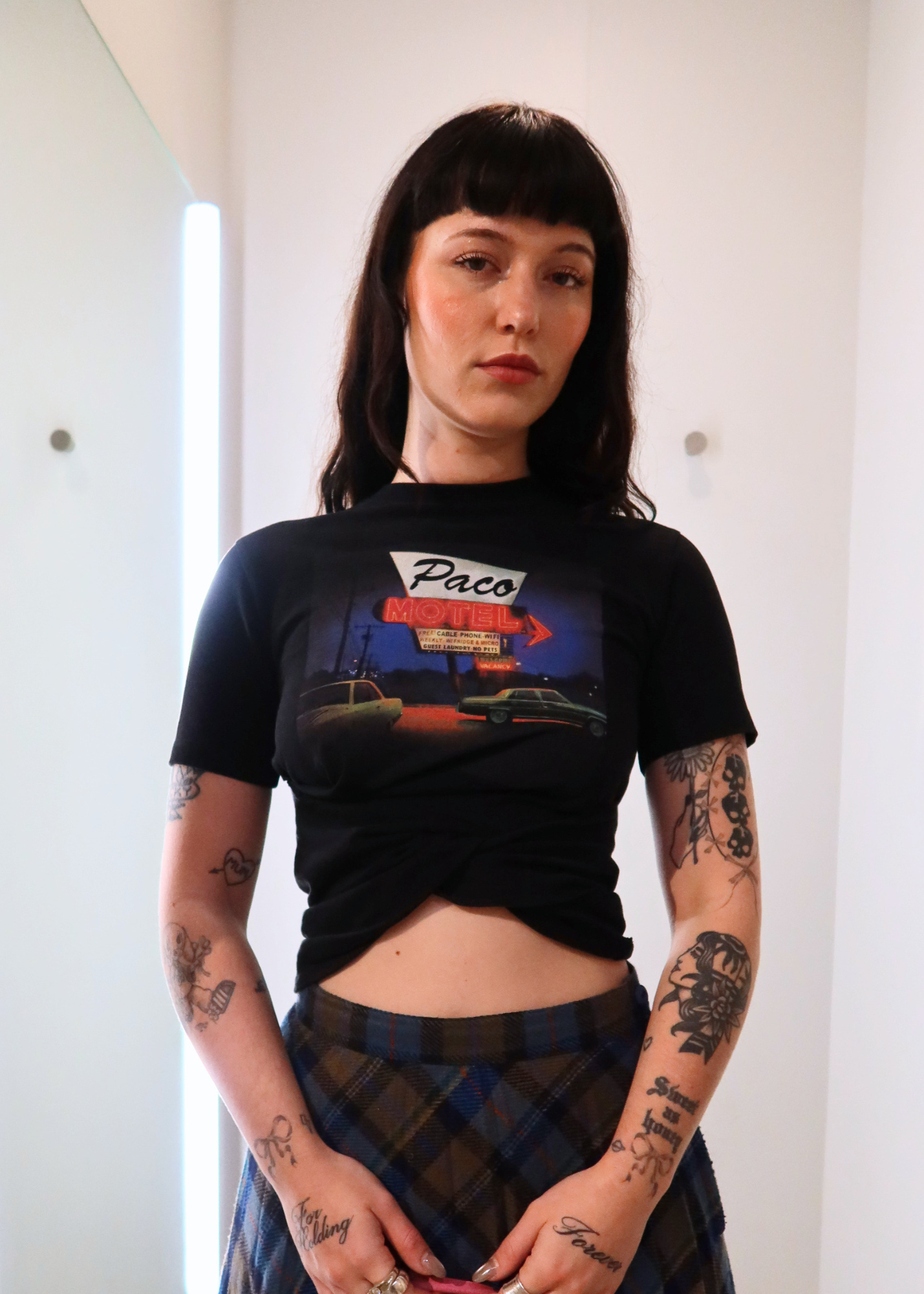 PACO RABANNE (AS IS) Paco Motel Graphic Twisted Tee