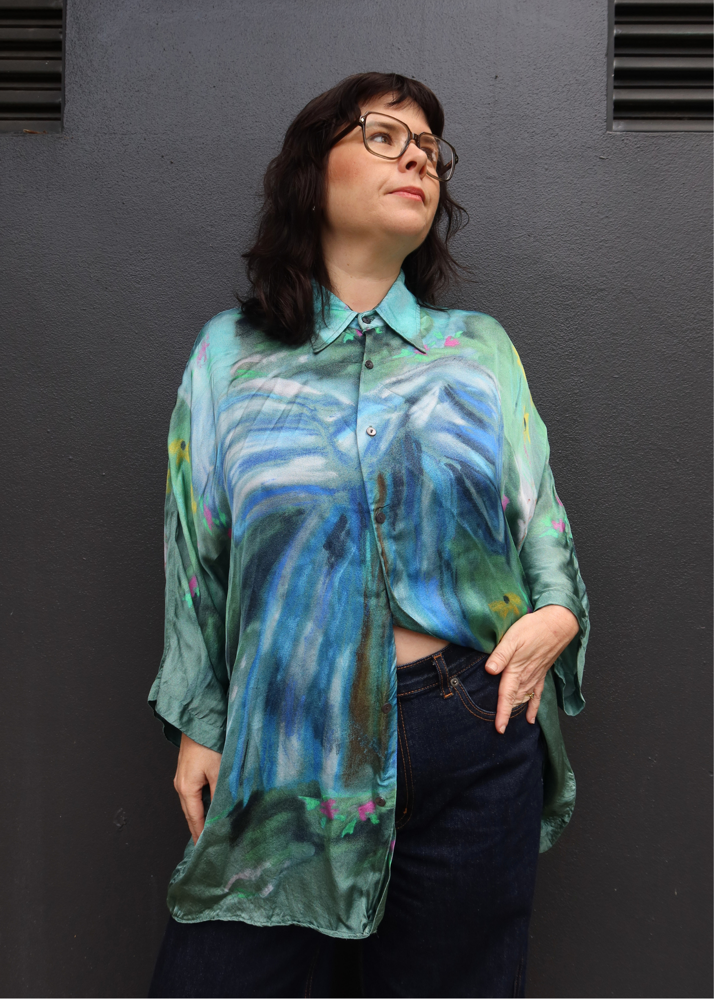 ACNE STUDIOS (AS IS) Silk Print Shirt