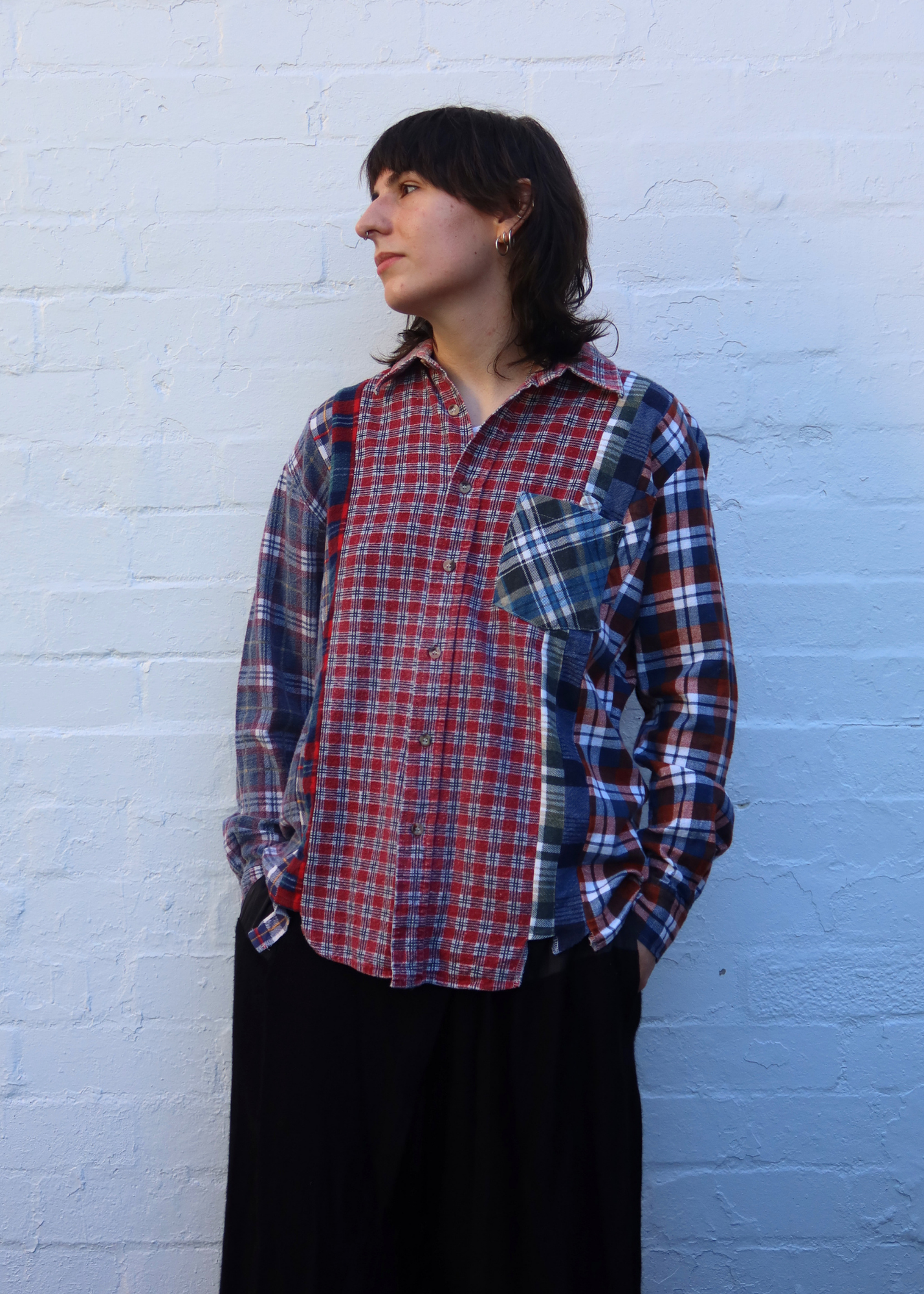 NEEDLES REBUILD '7 Cuts' Flannel Shirt