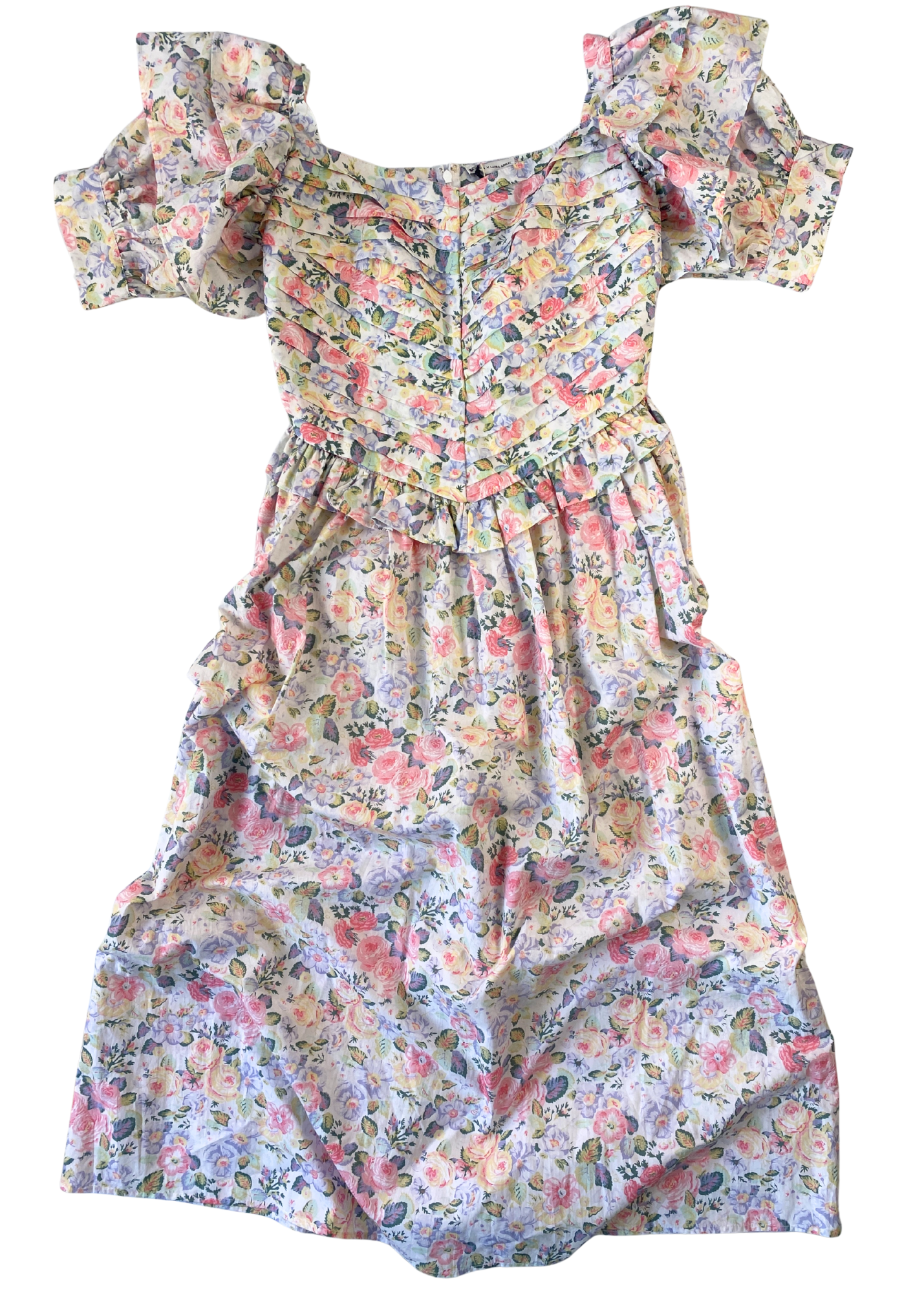 BATSHEVA x LAURA ASHLEY (BNWT) 'Eden' Floral Puff Sleeve Midi Dress