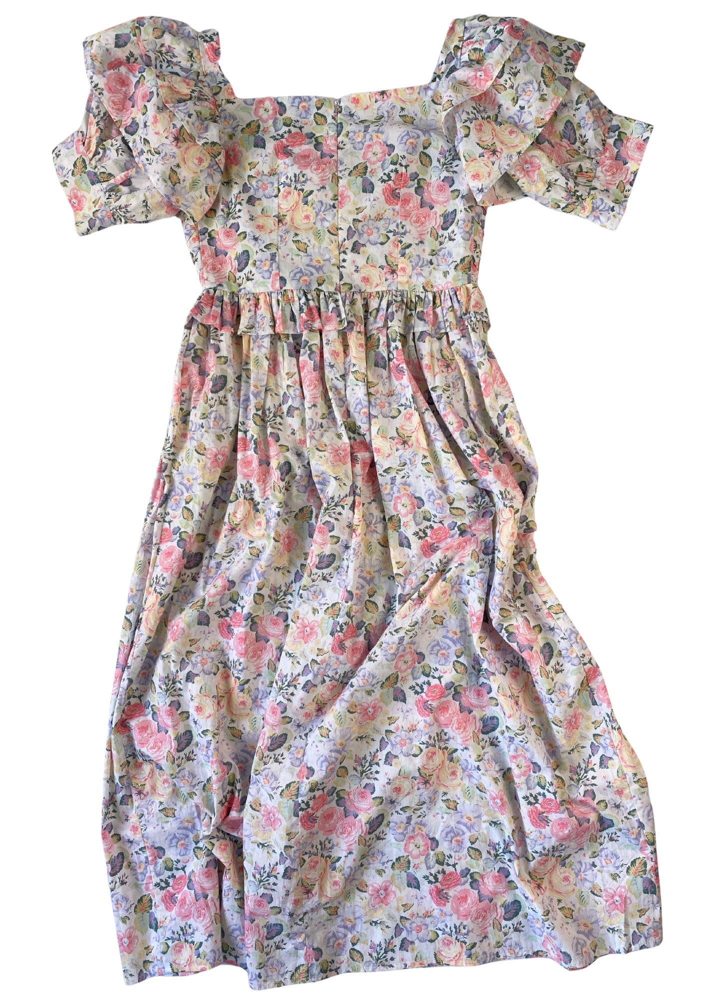 BATSHEVA x LAURA ASHLEY (BNWT) 'Eden' Floral Puff Sleeve Midi Dress