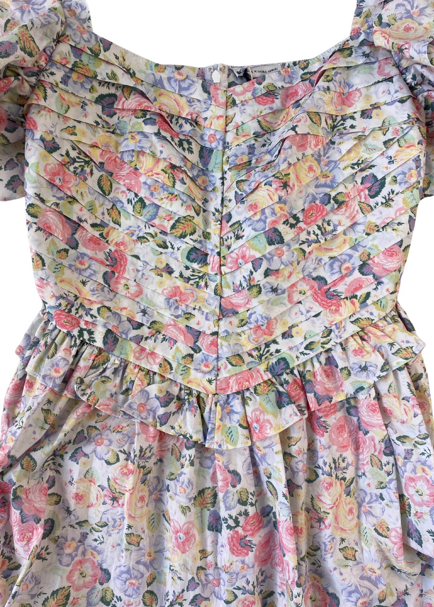 BATSHEVA x LAURA ASHLEY (BNWT) 'Eden' Floral Puff Sleeve Midi Dress