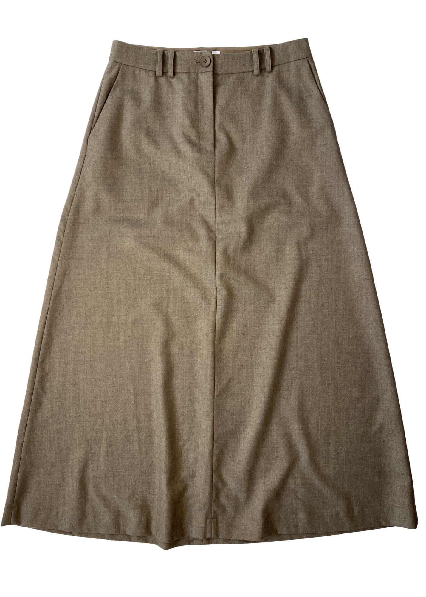 THE LAIR Wool A-Line Midi Skirt