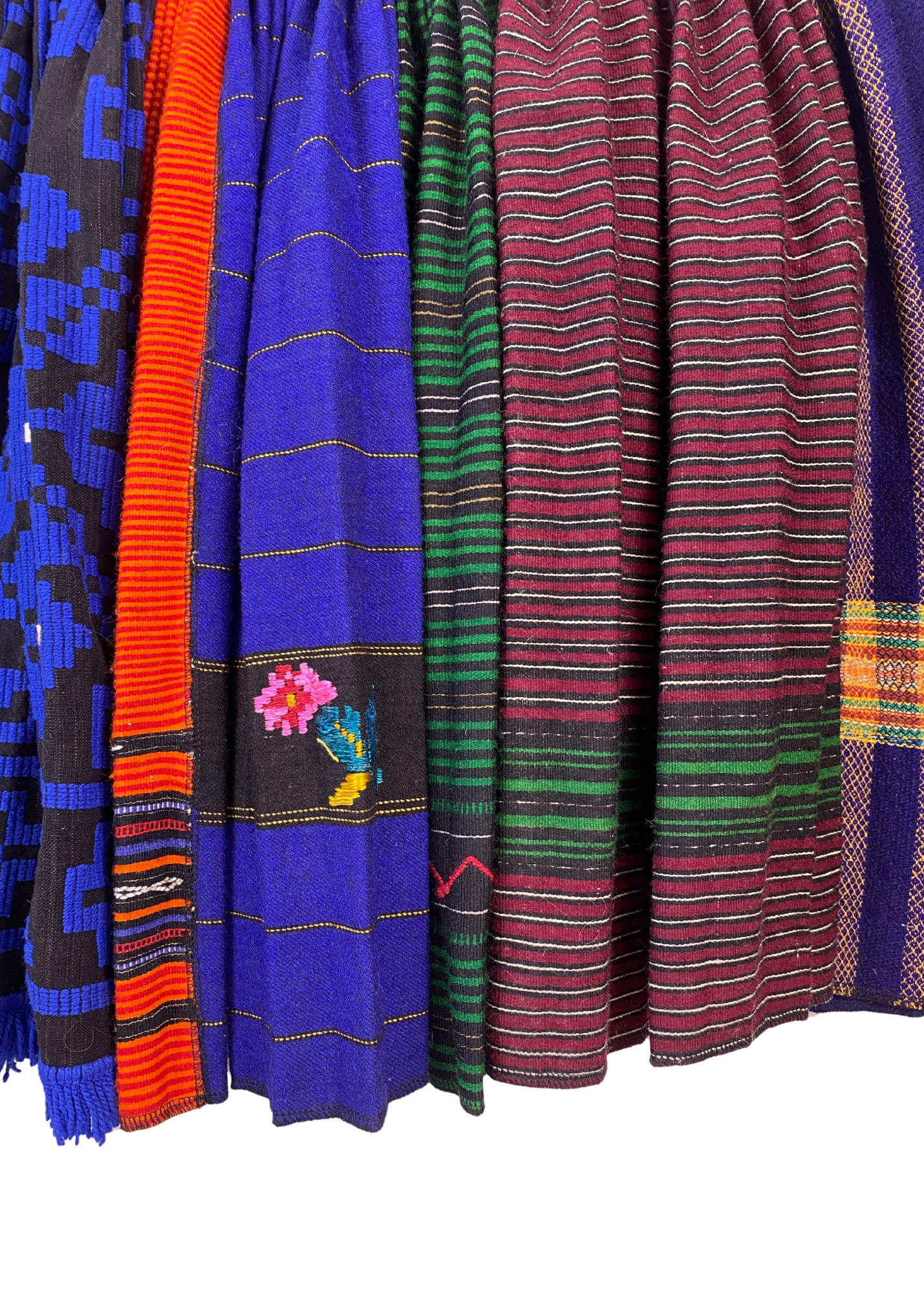 CHOPOVA LOWENA Carabiner Pleated Wool Midi Skirt