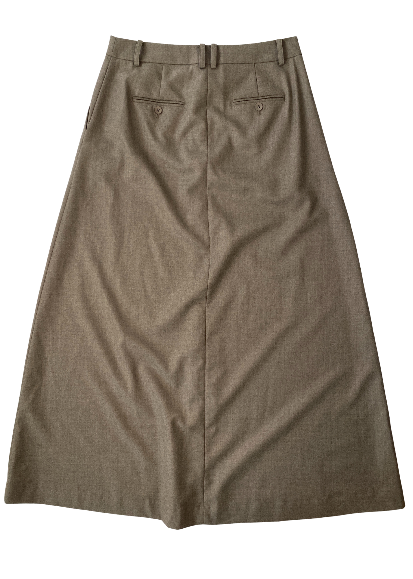 THE LAIR Wool A-Line Midi Skirt