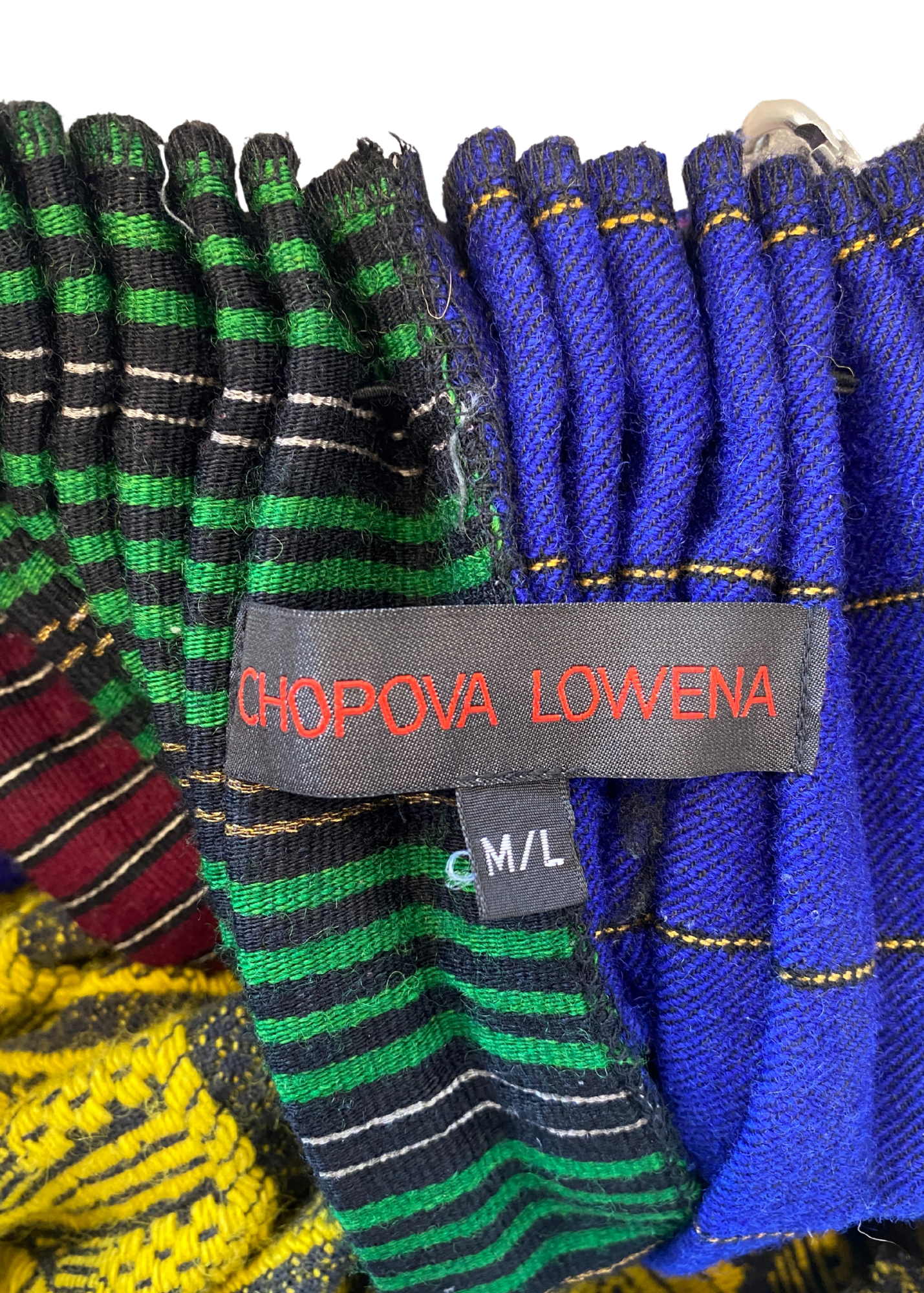 CHOPOVA LOWENA Carabiner Pleated Wool Midi Skirt